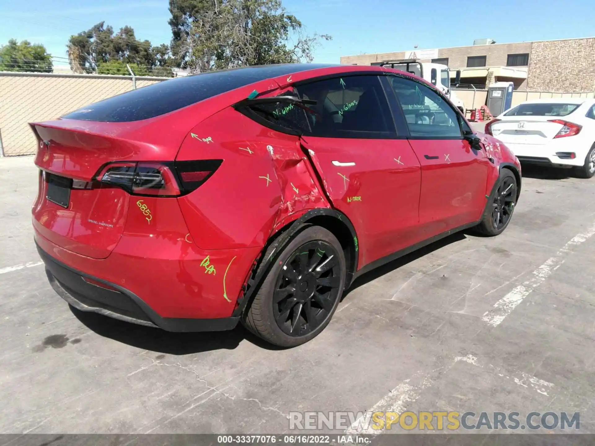 4 Фотография поврежденного автомобиля 7SAYGAEEXNF415069 TESLA MODEL Y 2022