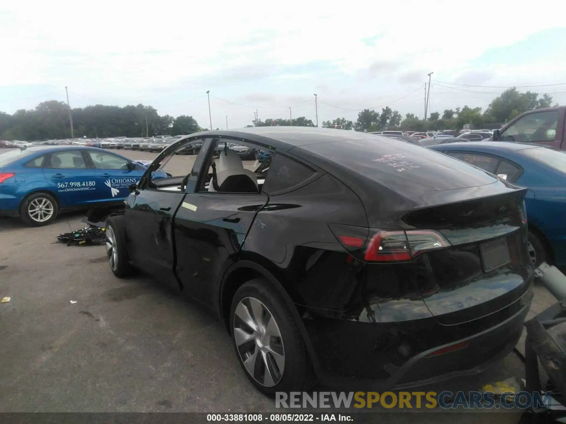 3 Фотография поврежденного автомобиля 7SAYGAEEXNF416819 TESLA MODEL Y 2022