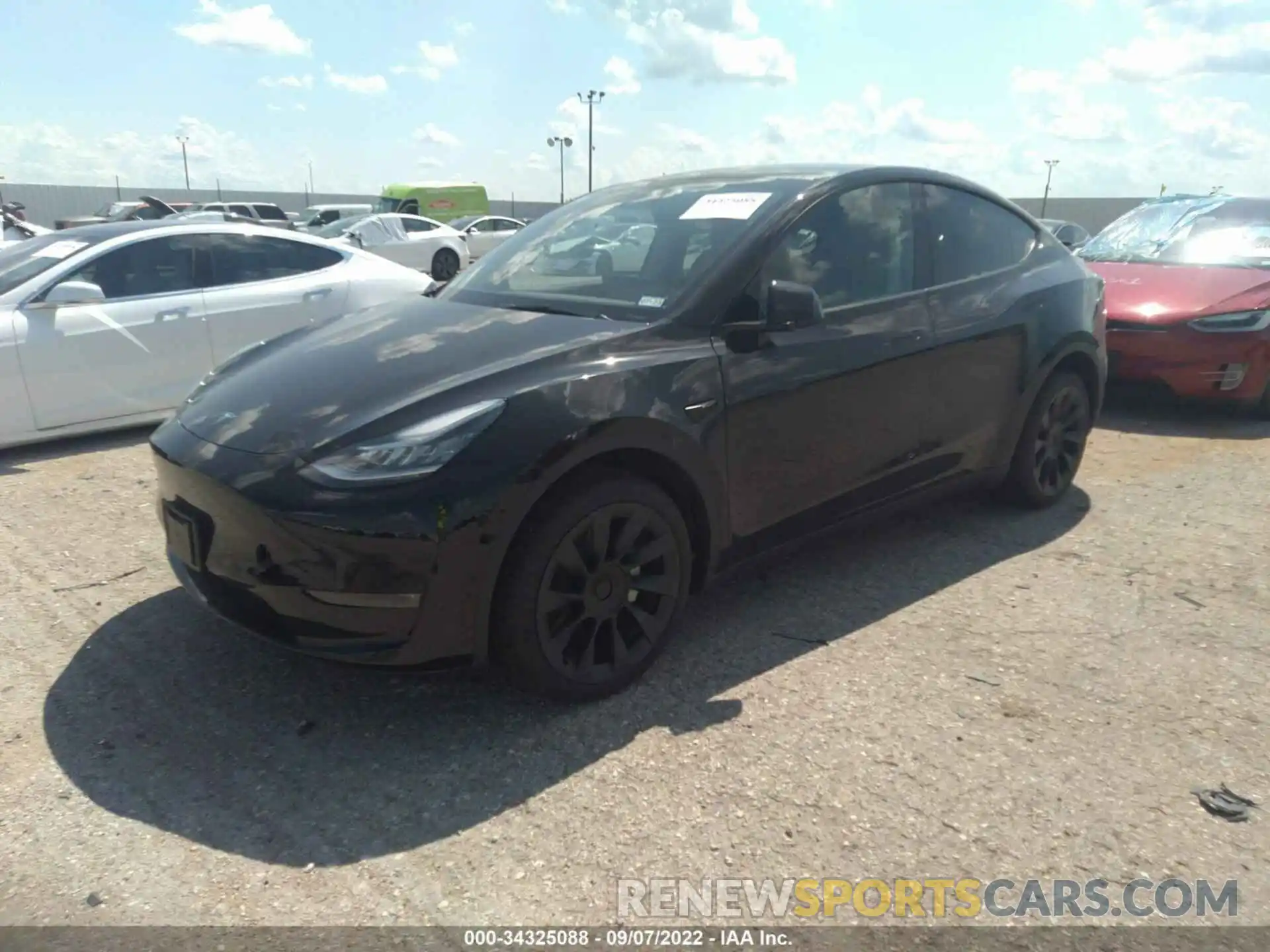 2 Фотография поврежденного автомобиля 7SAYGDEE0NA003421 TESLA MODEL Y 2022