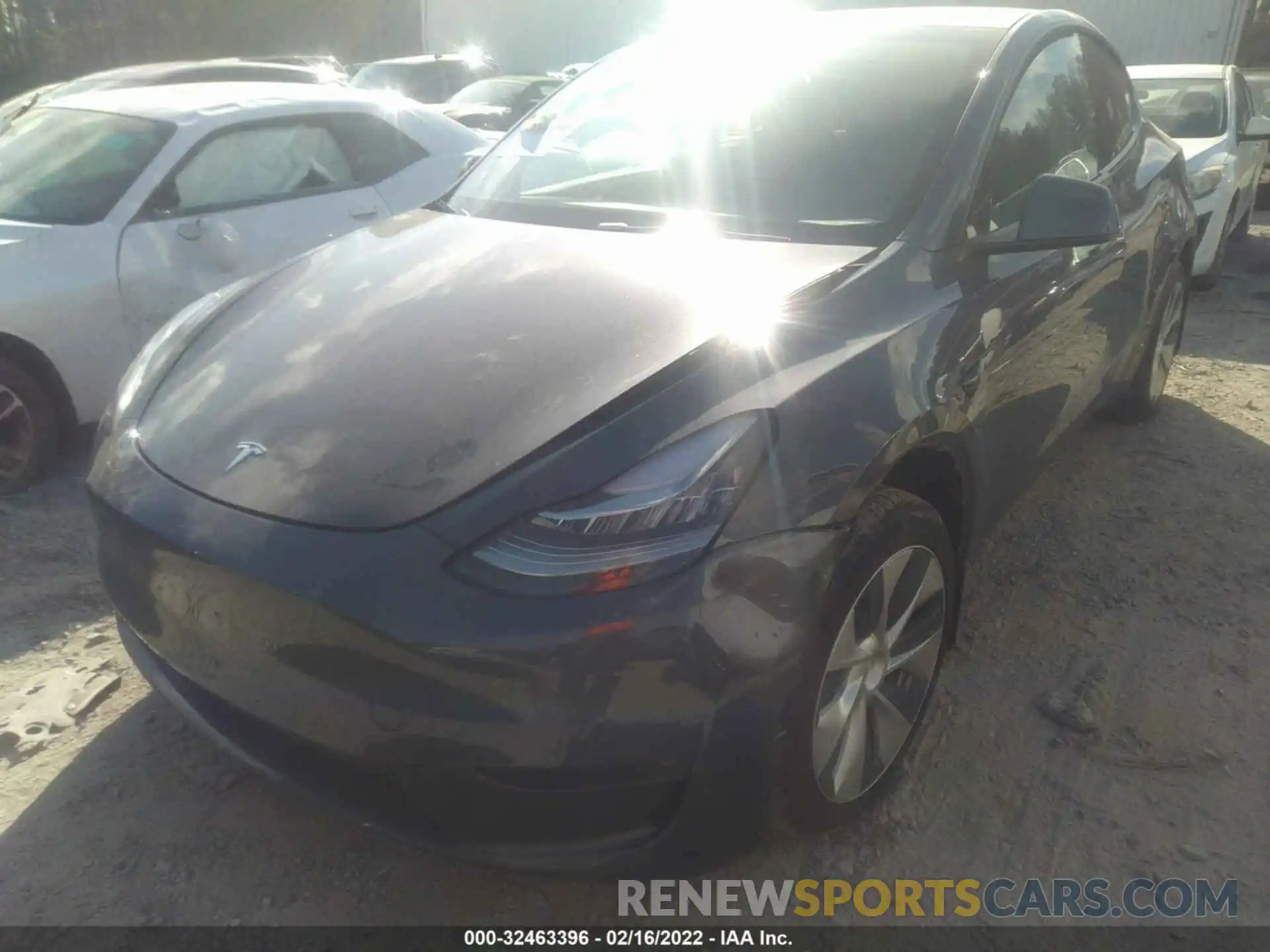 2 Photograph of a damaged car 7SAYGDEE0NF307514 TESLA MODEL Y 2022