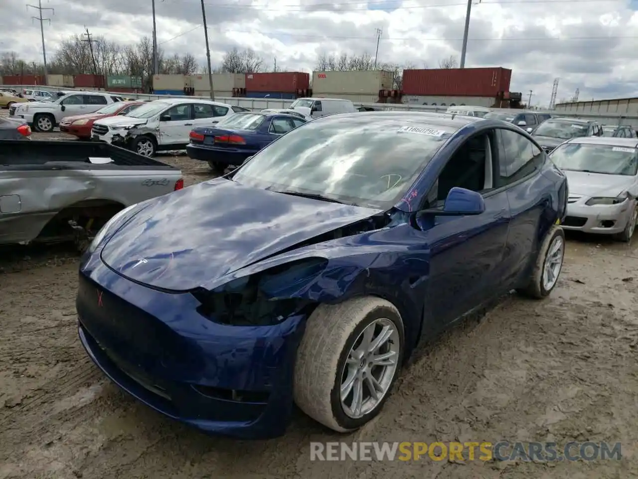 2 Фотография поврежденного автомобиля 7SAYGDEE0NF316097 TESLA MODEL Y 2022