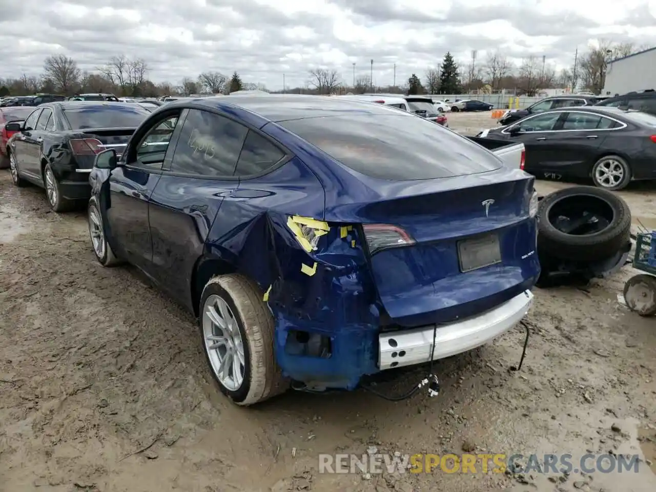 3 Фотография поврежденного автомобиля 7SAYGDEE0NF316097 TESLA MODEL Y 2022