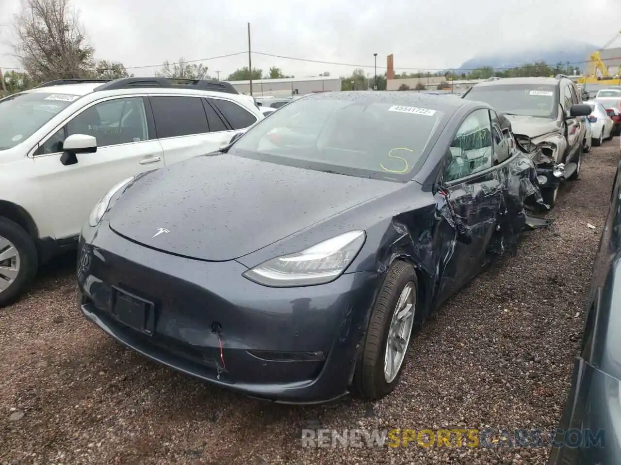 2 Photograph of a damaged car 7SAYGDEE0NF320148 TESLA MODEL Y 2022