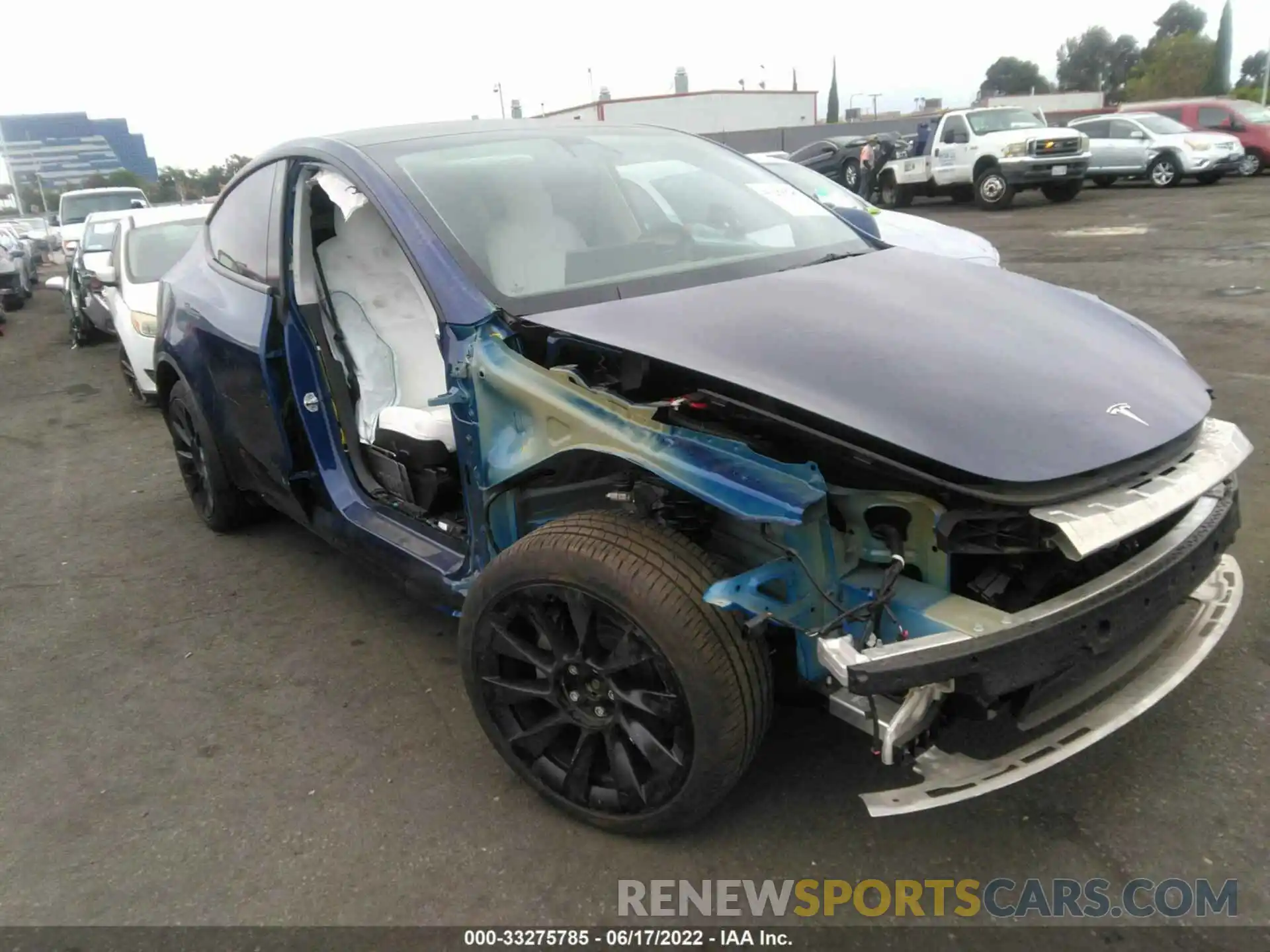 1 Photograph of a damaged car 7SAYGDEE0NF346586 TESLA MODEL Y 2022