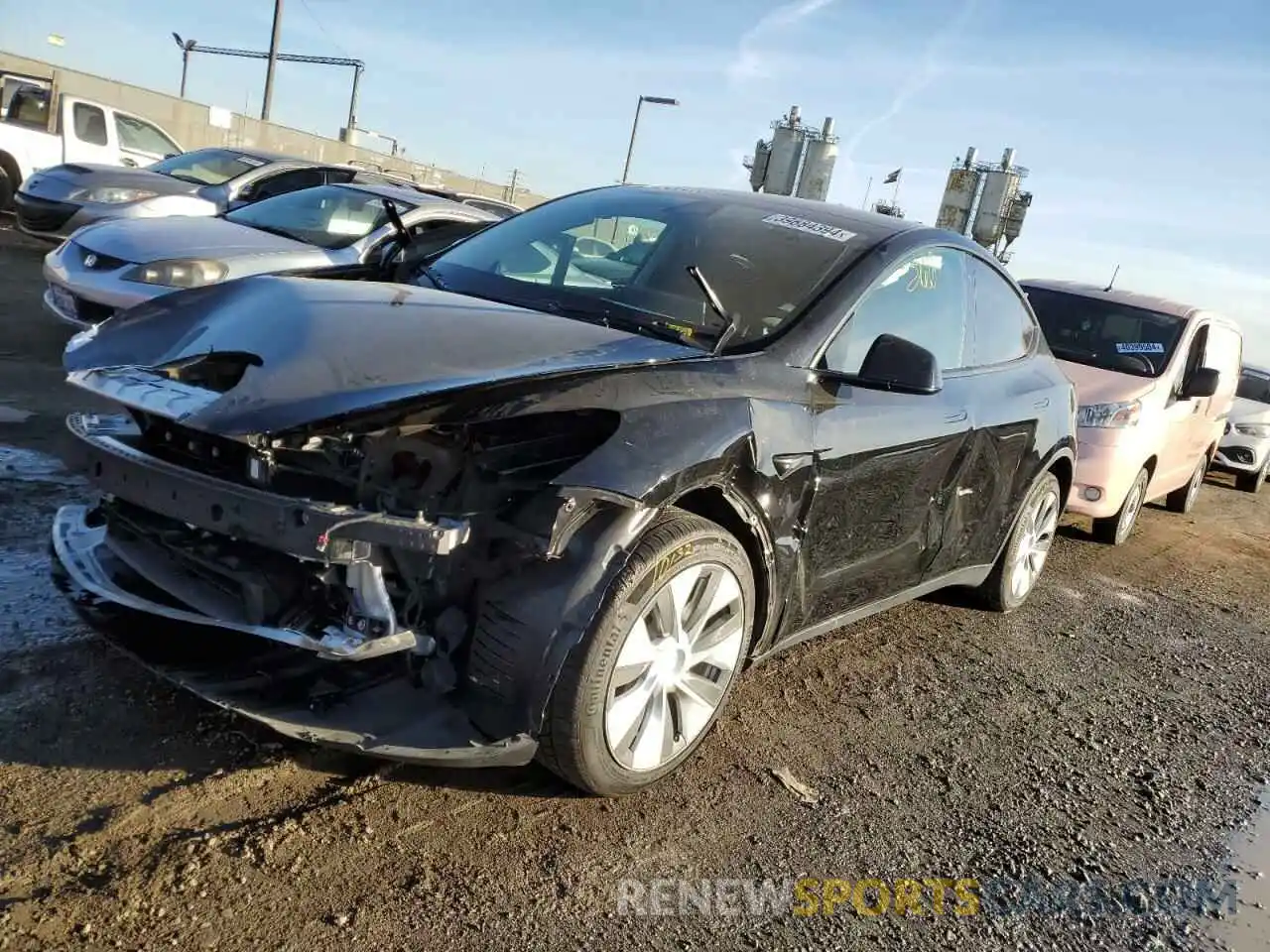 1 Photograph of a damaged car 7SAYGDEE0NF375747 TESLA MODEL Y 2022