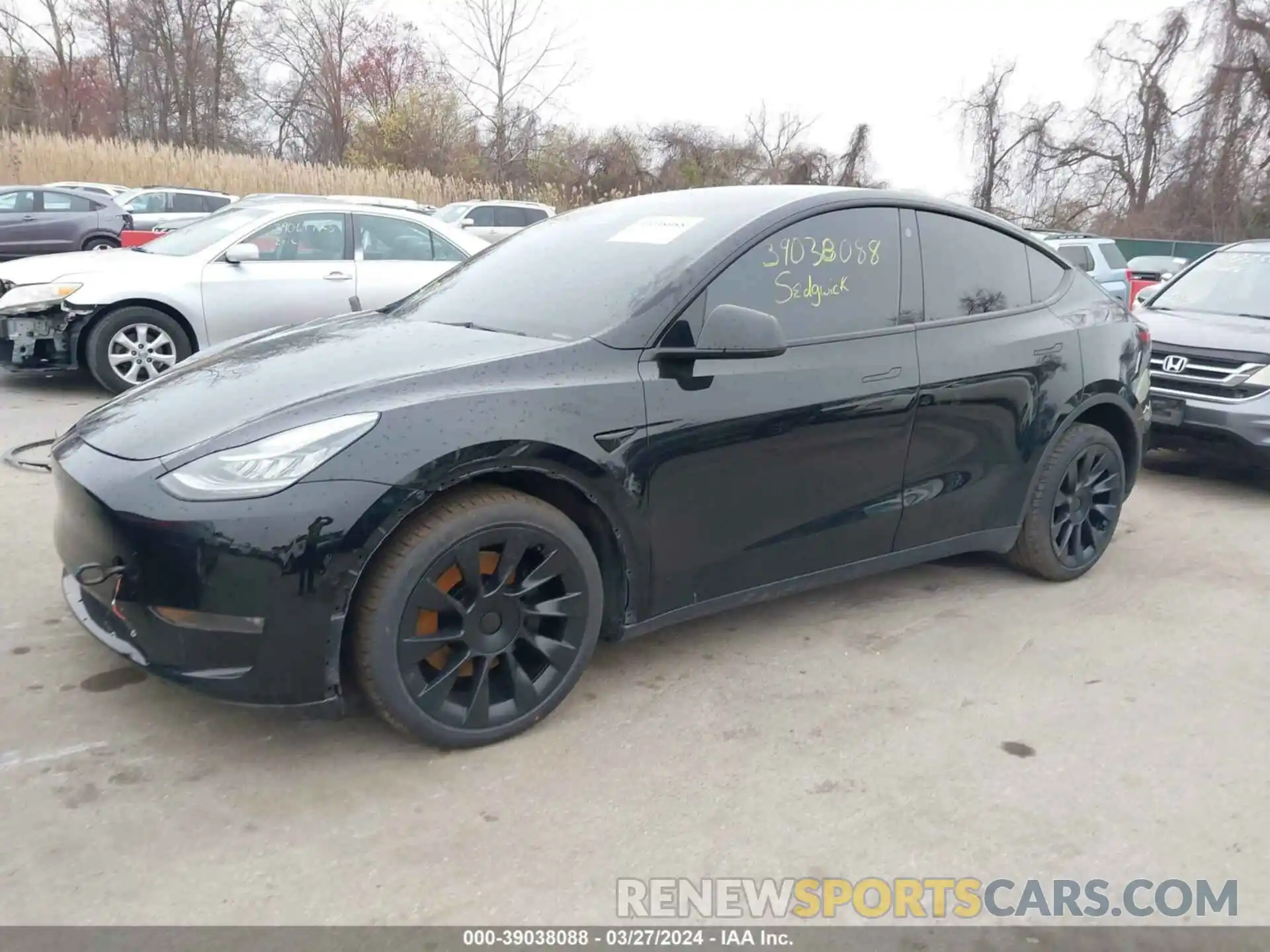 2 Photograph of a damaged car 7SAYGDEE0NF376042 TESLA MODEL Y 2022