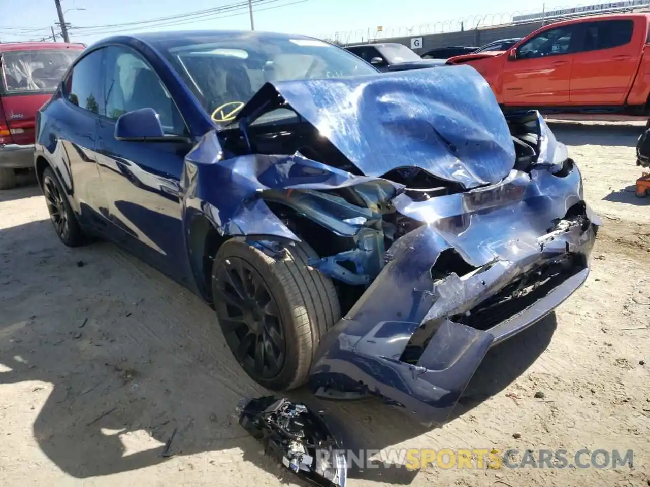 1 Photograph of a damaged car 7SAYGDEE0NF386604 TESLA MODEL Y 2022