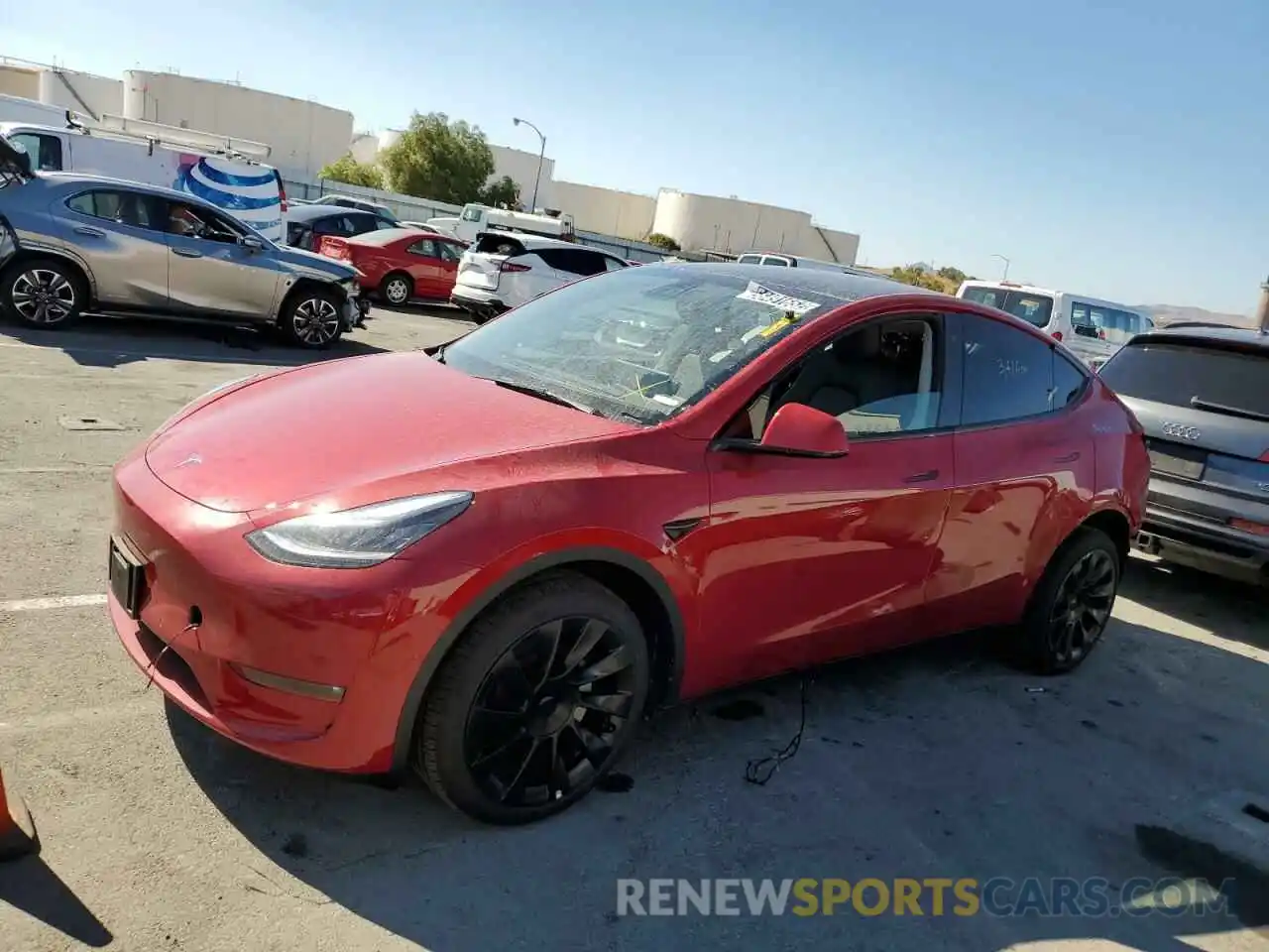 2 Photograph of a damaged car 7SAYGDEE0NF386926 TESLA MODEL Y 2022