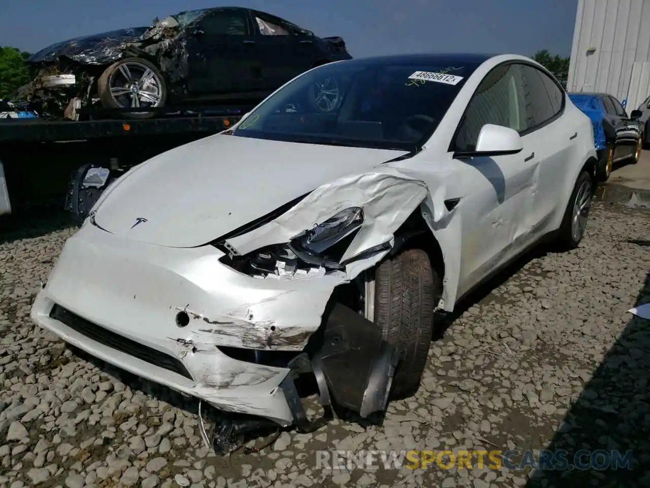 2 Фотография поврежденного автомобиля 7SAYGDEE0NF427250 TESLA MODEL Y 2022