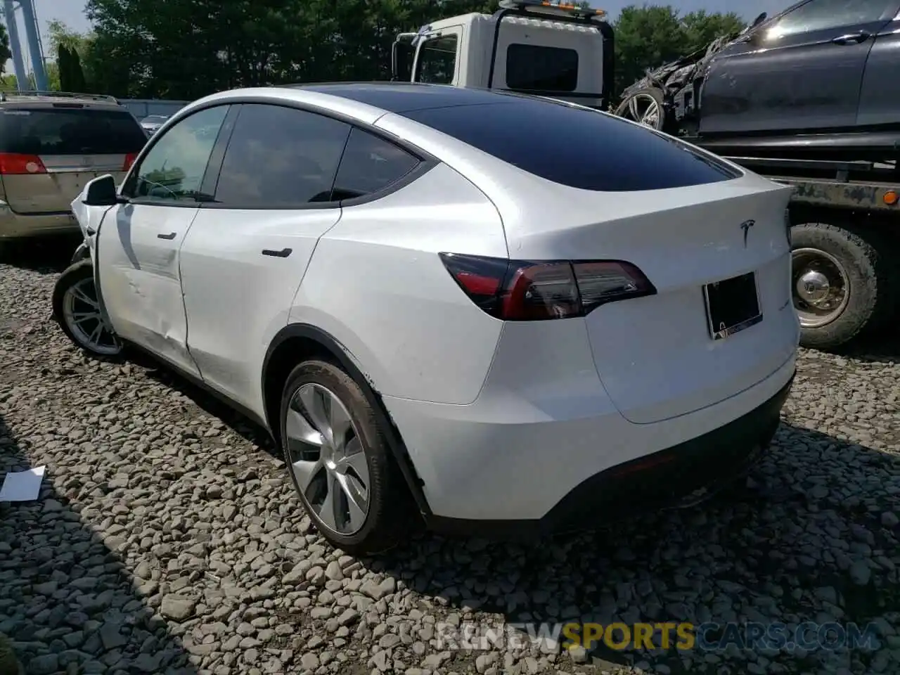 3 Photograph of a damaged car 7SAYGDEE0NF427250 TESLA MODEL Y 2022