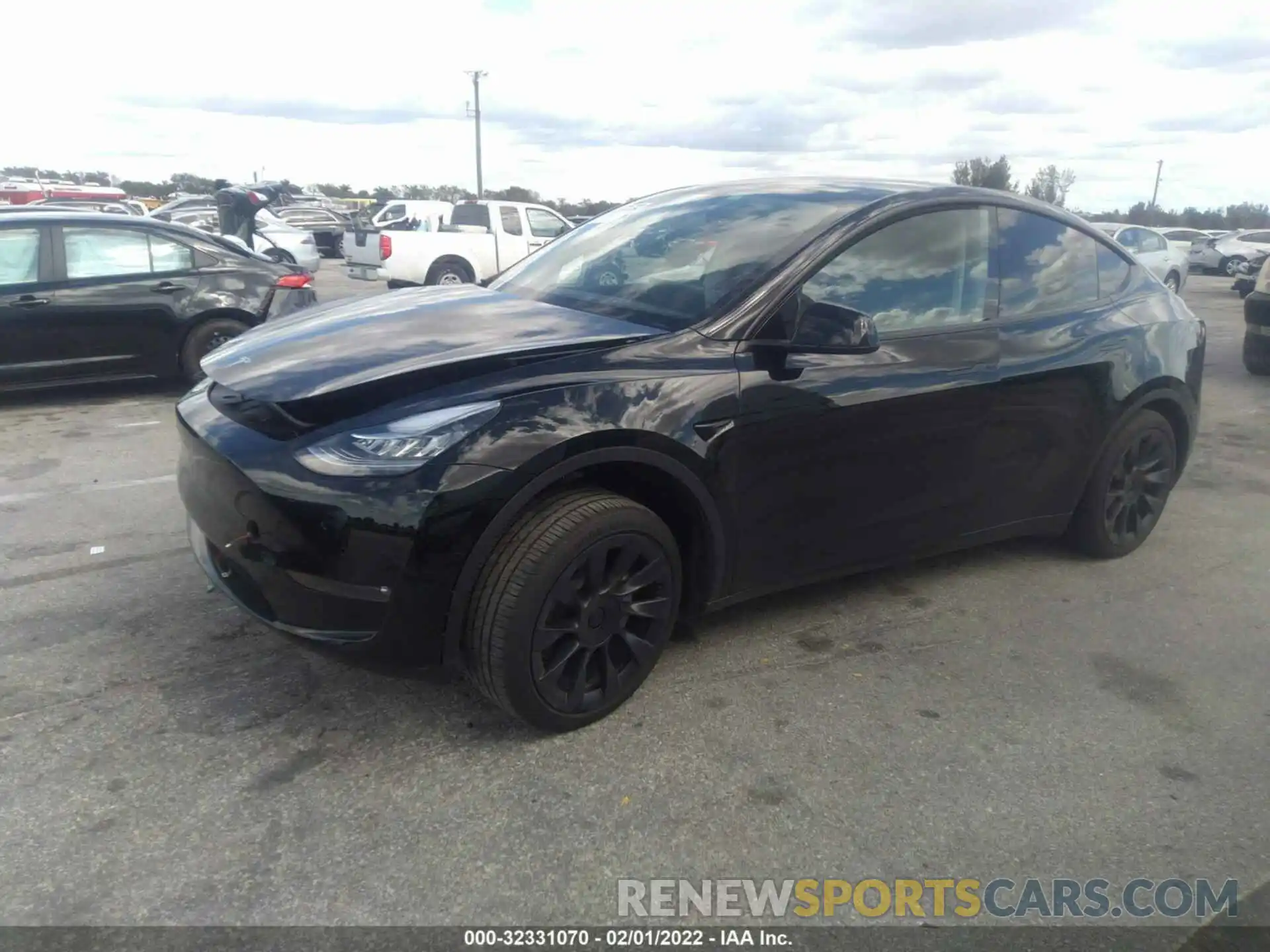 2 Фотография поврежденного автомобиля 7SAYGDEE1NF310504 TESLA MODEL Y 2022