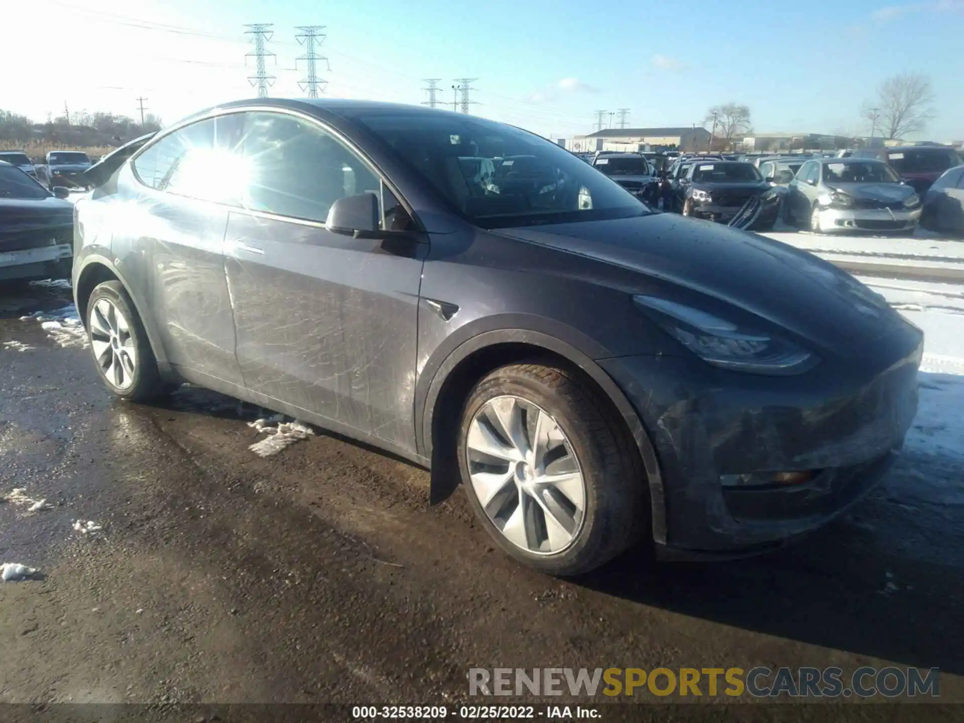 1 Photograph of a damaged car 7SAYGDEE1NF318523 TESLA MODEL Y 2022