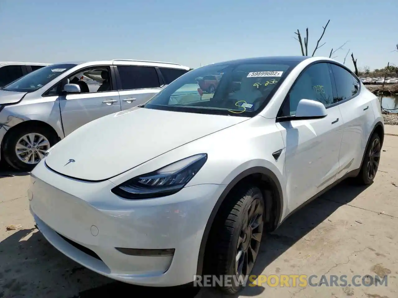 2 Photograph of a damaged car 7SAYGDEE1NF354311 TESLA MODEL Y 2022