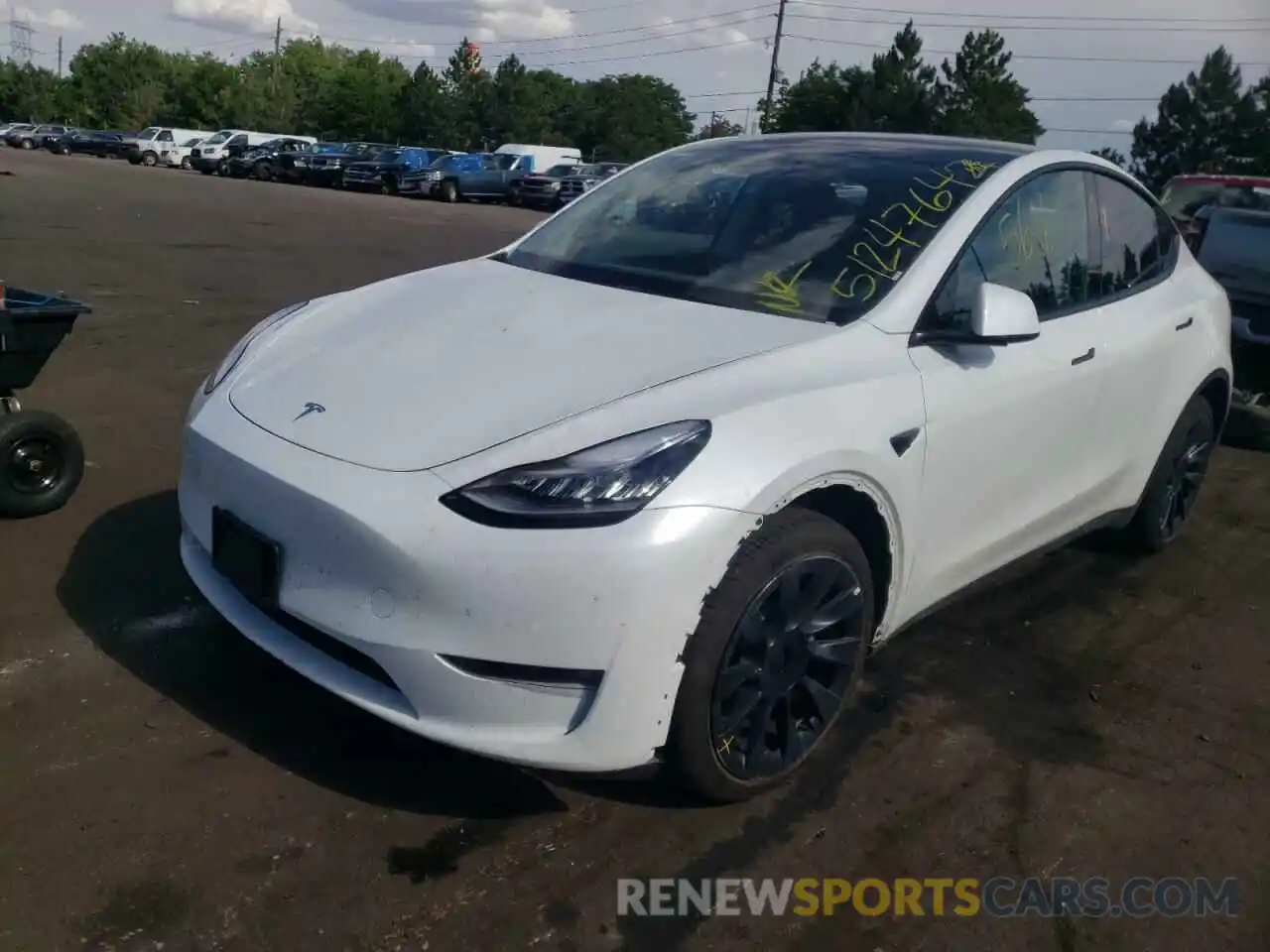 2 Photograph of a damaged car 7SAYGDEE1NF386532 TESLA MODEL Y 2022