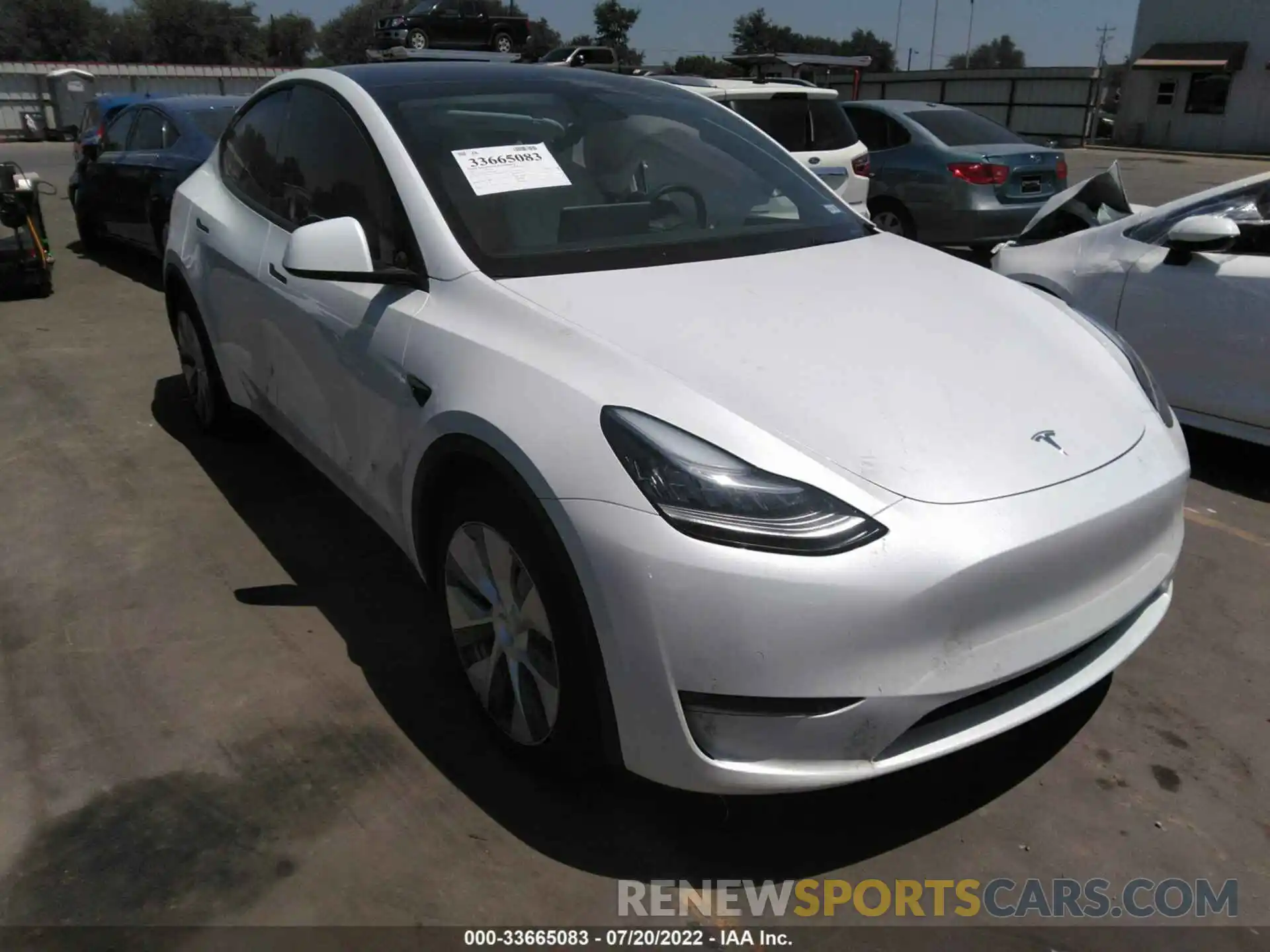 1 Photograph of a damaged car 7SAYGDEE1NF425989 TESLA MODEL Y 2022