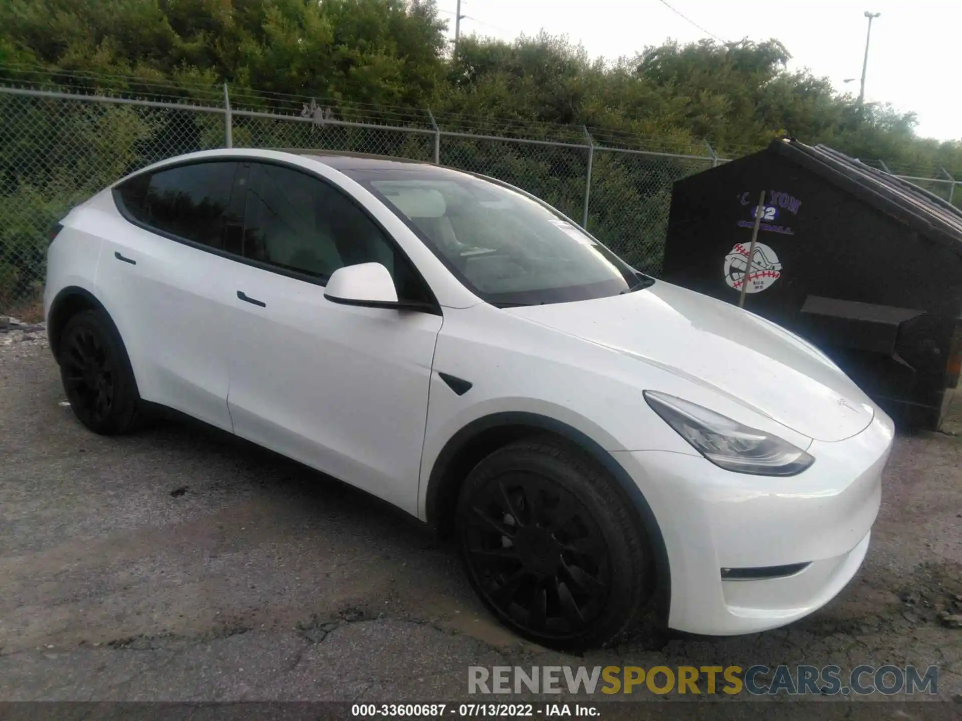 1 Фотография поврежденного автомобиля 7SAYGDEE1NF431100 TESLA MODEL Y 2022