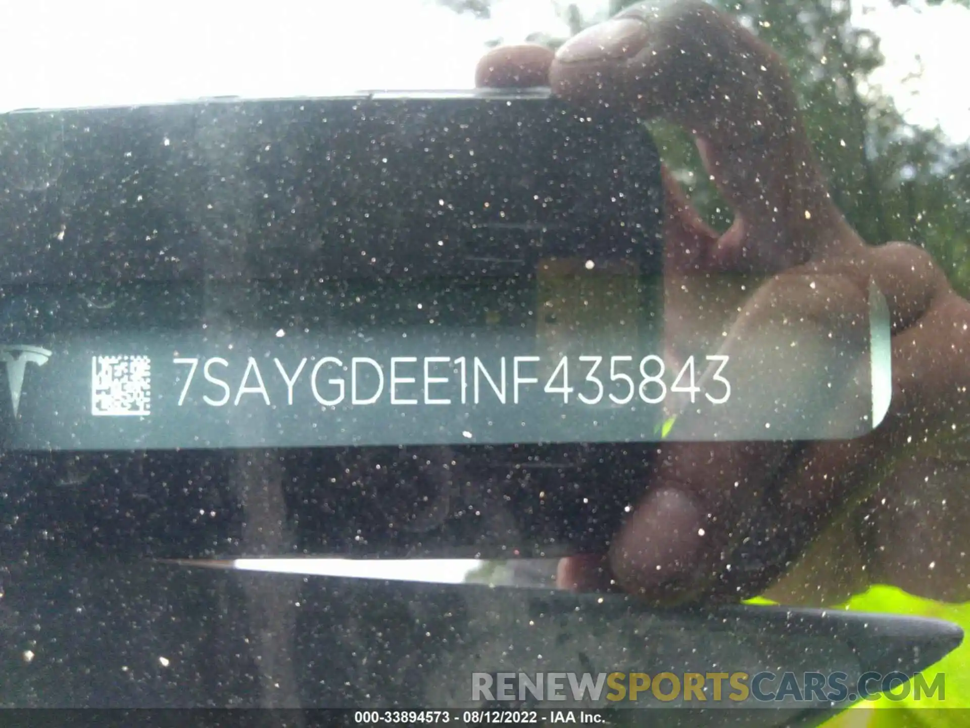 9 Photograph of a damaged car 7SAYGDEE1NF435843 TESLA MODEL Y 2022