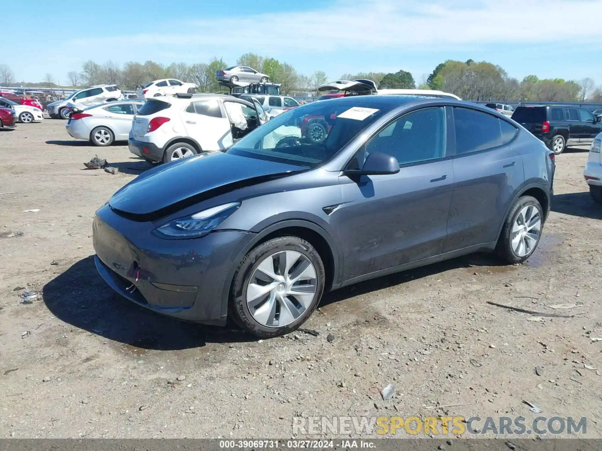 2 Photograph of a damaged car 7SAYGDEE2NA009673 TESLA MODEL Y 2022