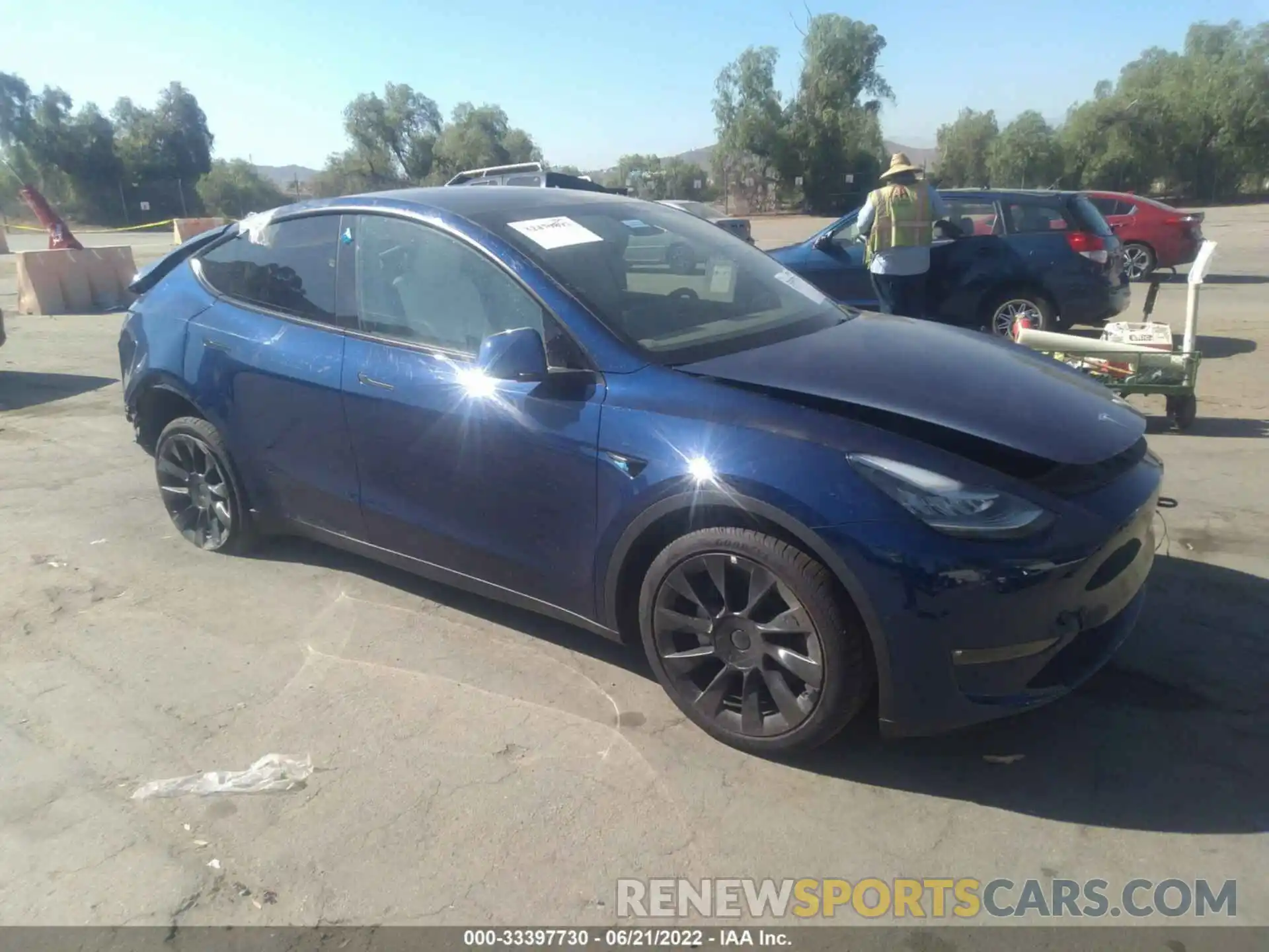 1 Фотография поврежденного автомобиля 7SAYGDEE2NF351157 TESLA MODEL Y 2022