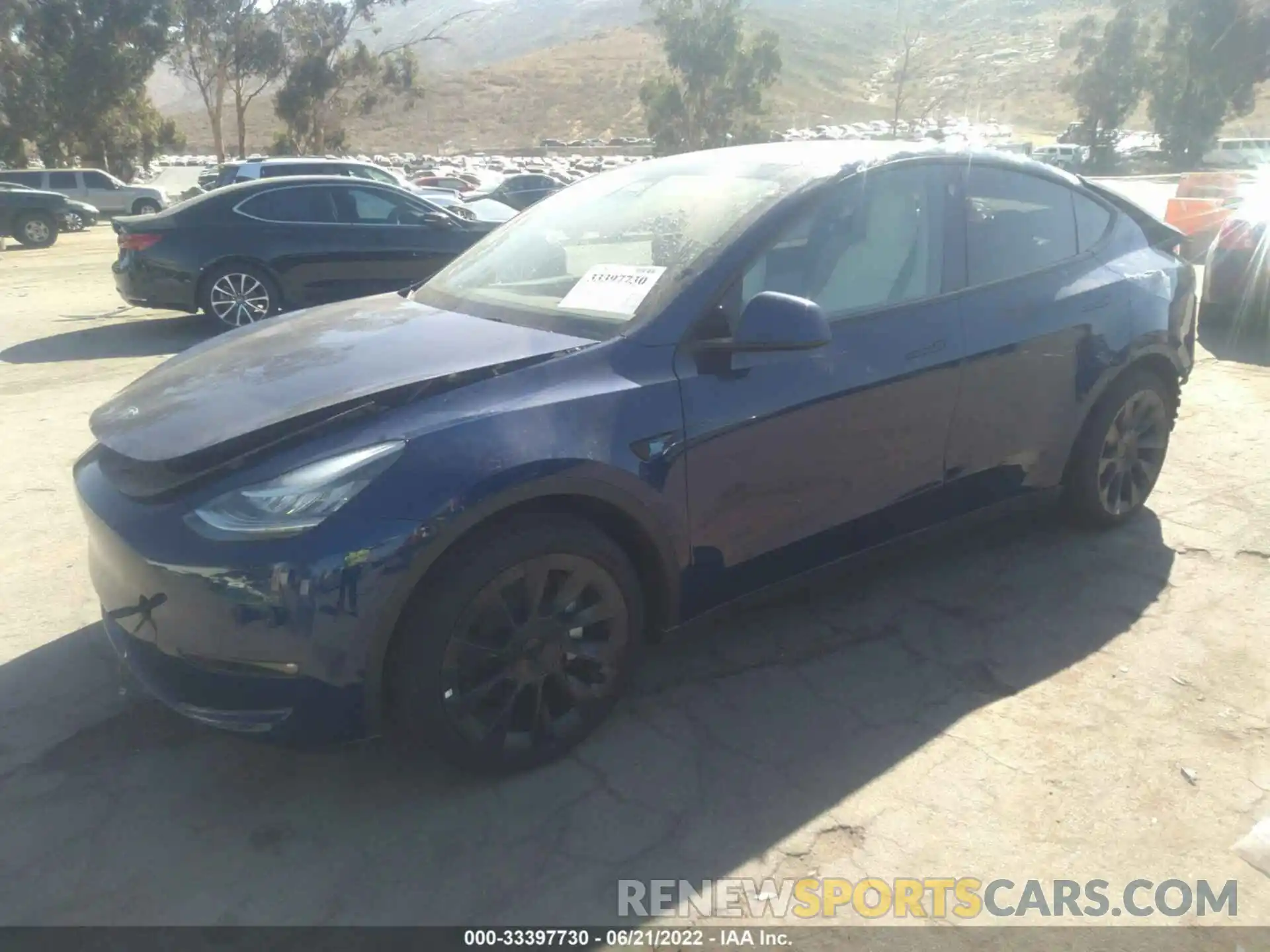 2 Photograph of a damaged car 7SAYGDEE2NF351157 TESLA MODEL Y 2022