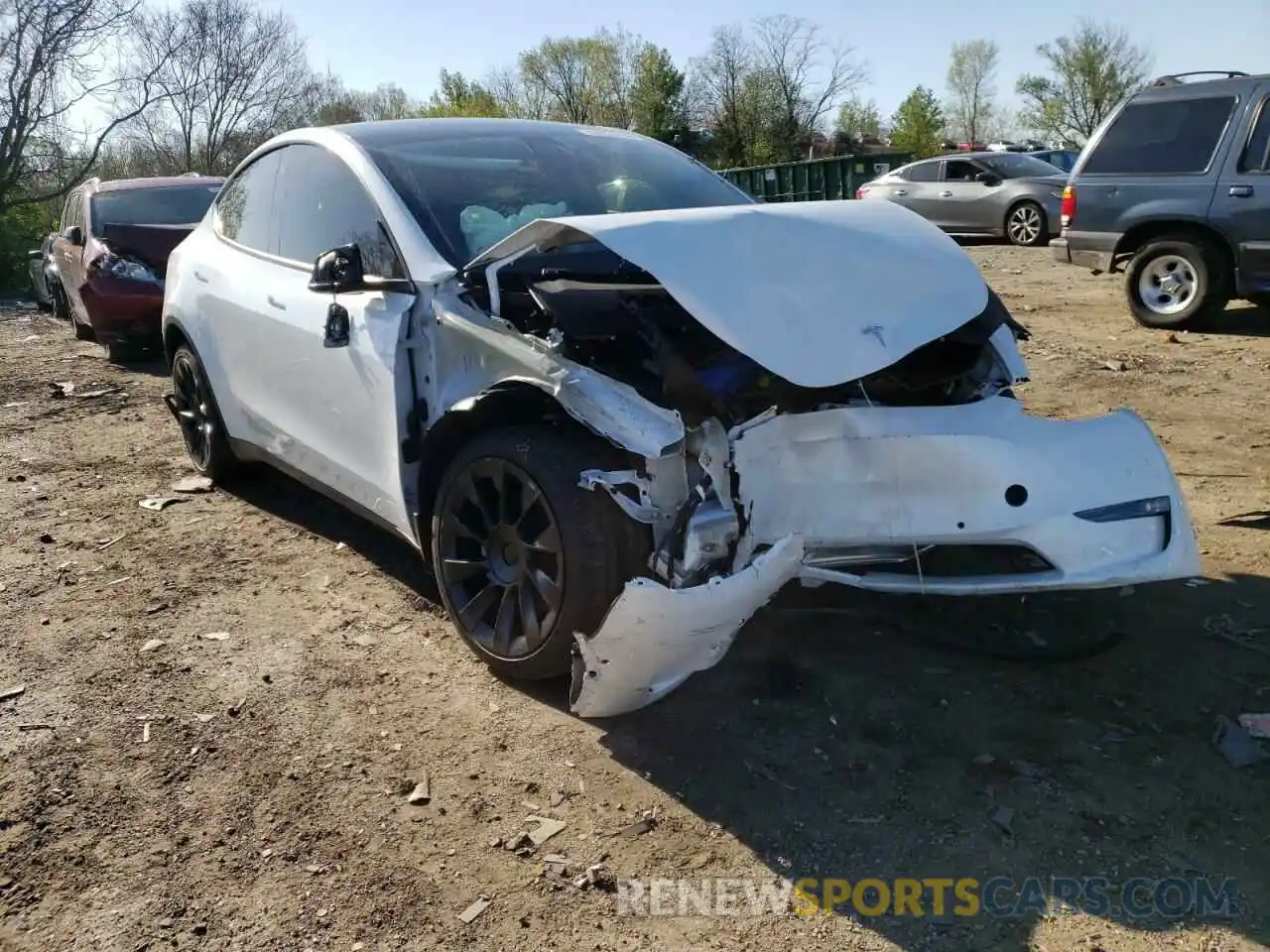 1 Photograph of a damaged car 7SAYGDEE2NF363972 TESLA MODEL Y 2022