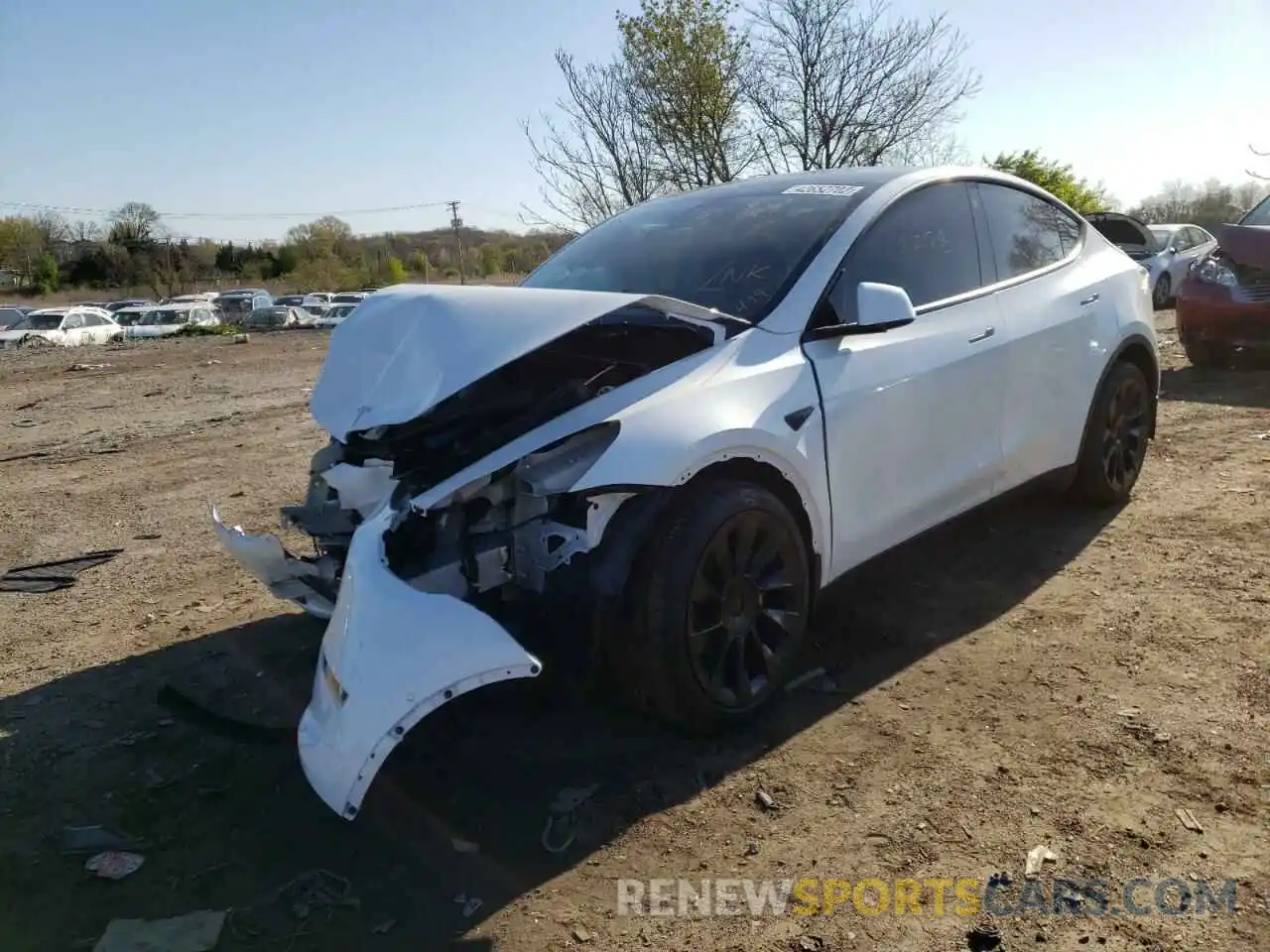 2 Фотография поврежденного автомобиля 7SAYGDEE2NF363972 TESLA MODEL Y 2022