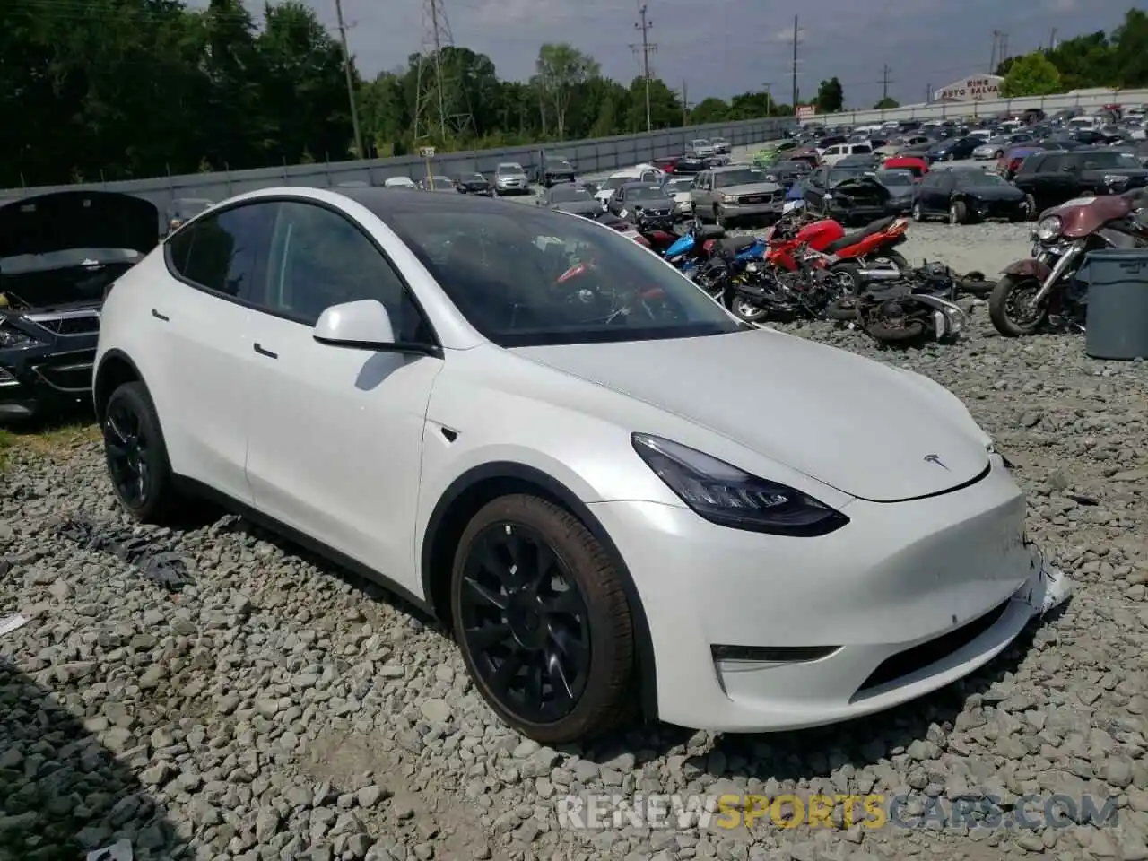 1 Фотография поврежденного автомобиля 7SAYGDEE2NF387463 TESLA MODEL Y 2022