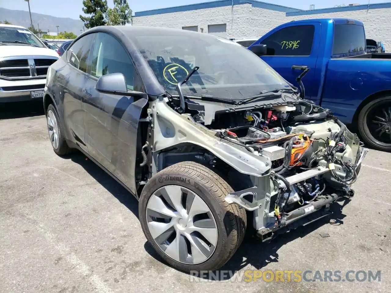 1 Photograph of a damaged car 7SAYGDEE2NF428013 TESLA MODEL Y 2022