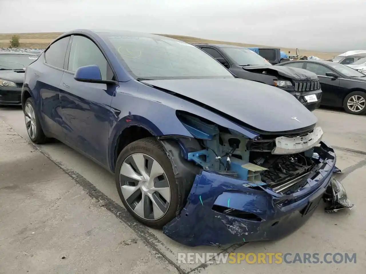 1 Photograph of a damaged car 7SAYGDEE2NF437052 TESLA MODEL Y 2022