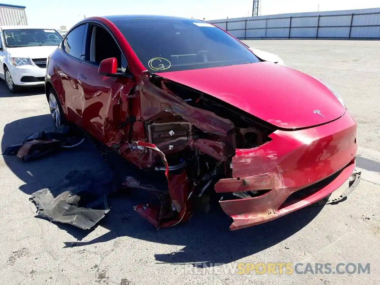 1 Photograph of a damaged car 7SAYGDEE2NF462100 TESLA MODEL Y 2022