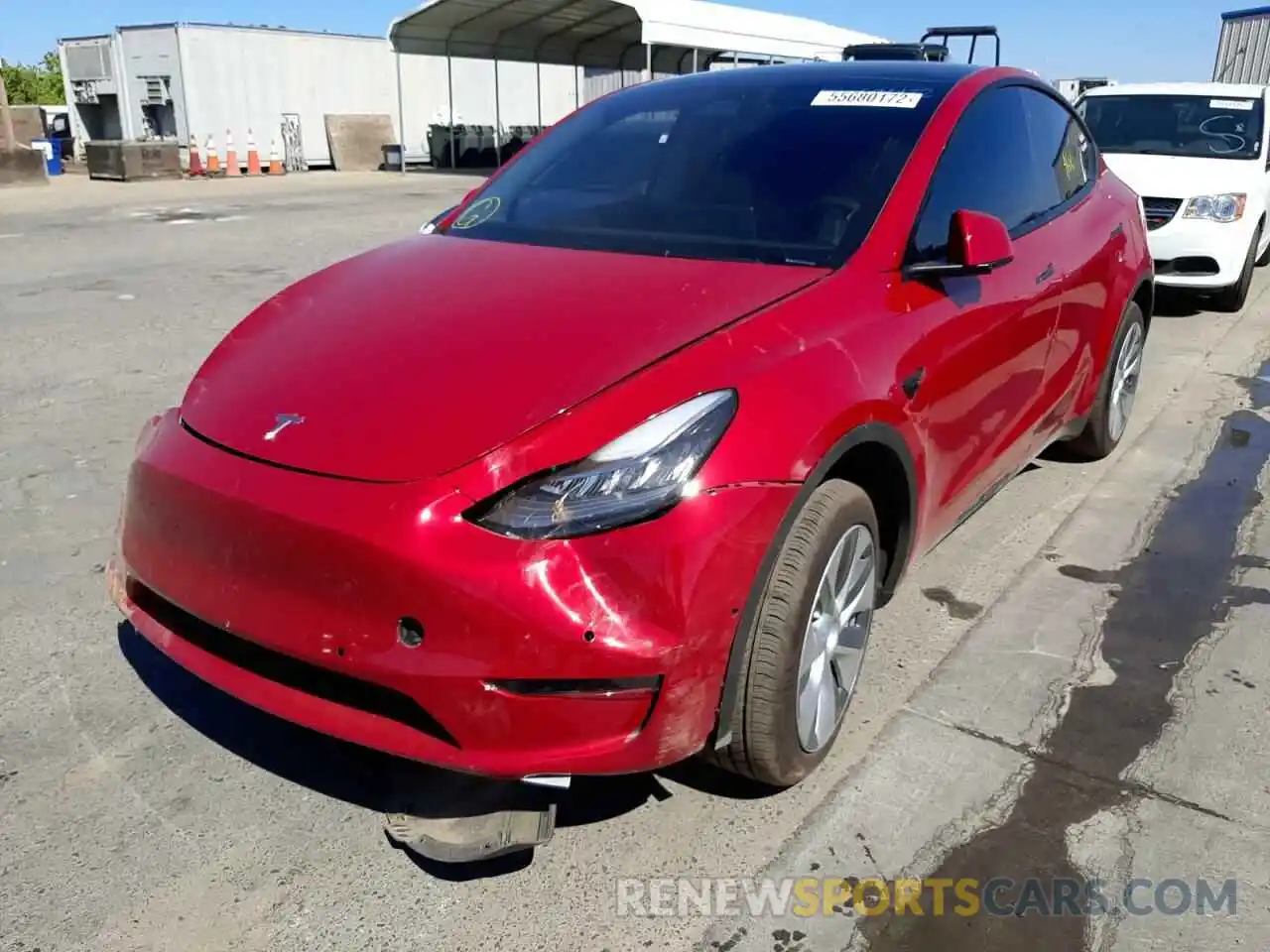 2 Photograph of a damaged car 7SAYGDEE2NF462100 TESLA MODEL Y 2022