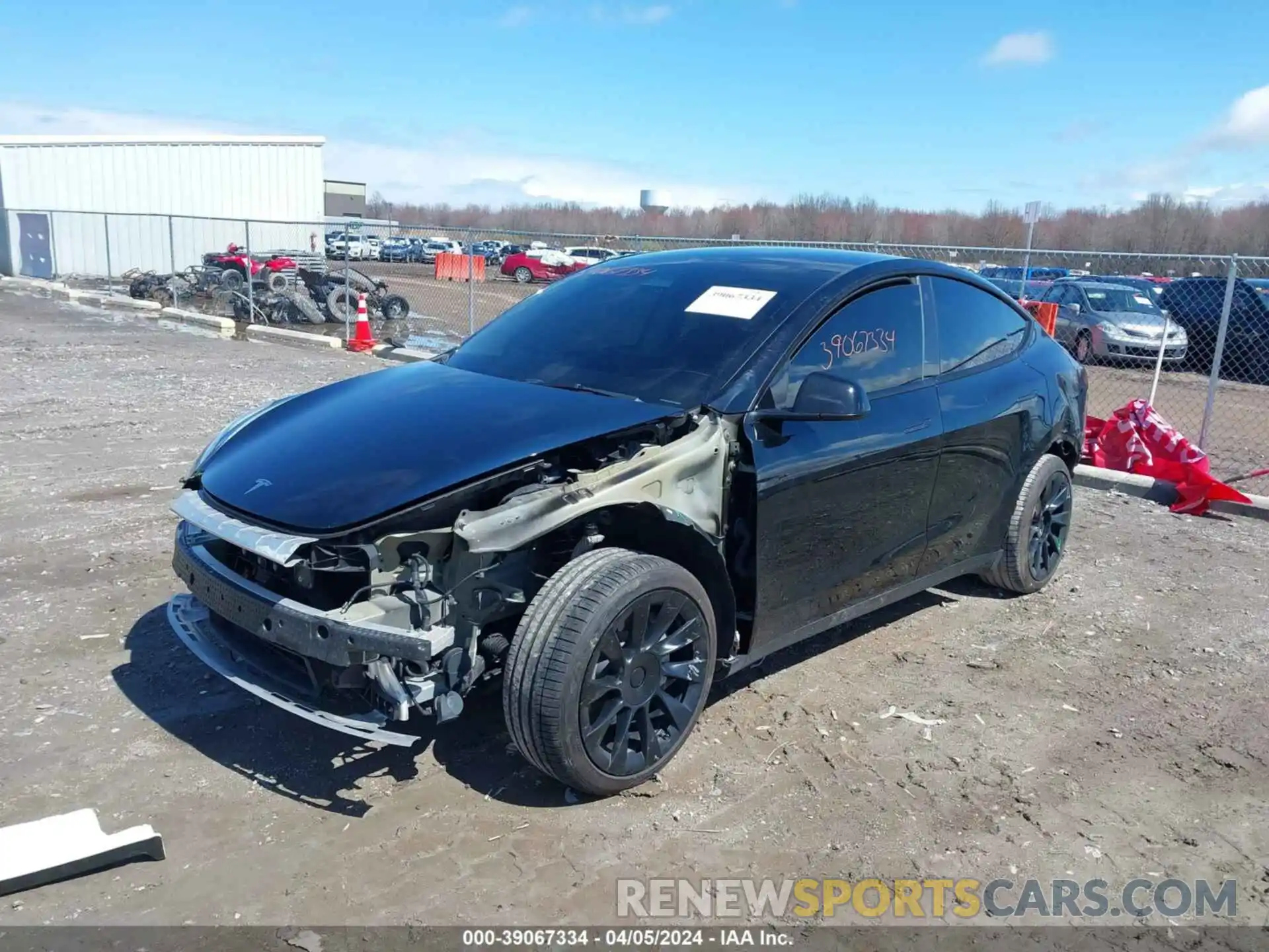 2 Photograph of a damaged car 7SAYGDEE2NF480936 TESLA MODEL Y 2022