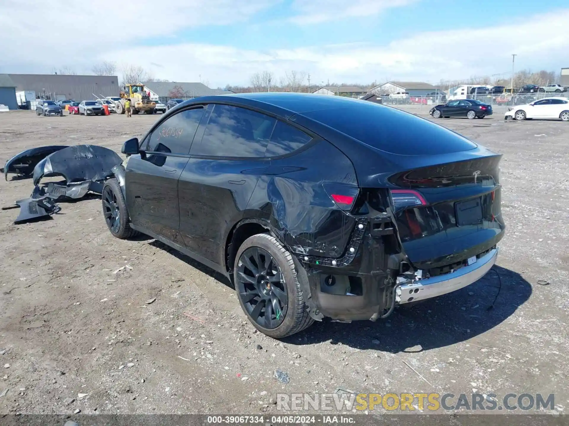 3 Photograph of a damaged car 7SAYGDEE2NF480936 TESLA MODEL Y 2022