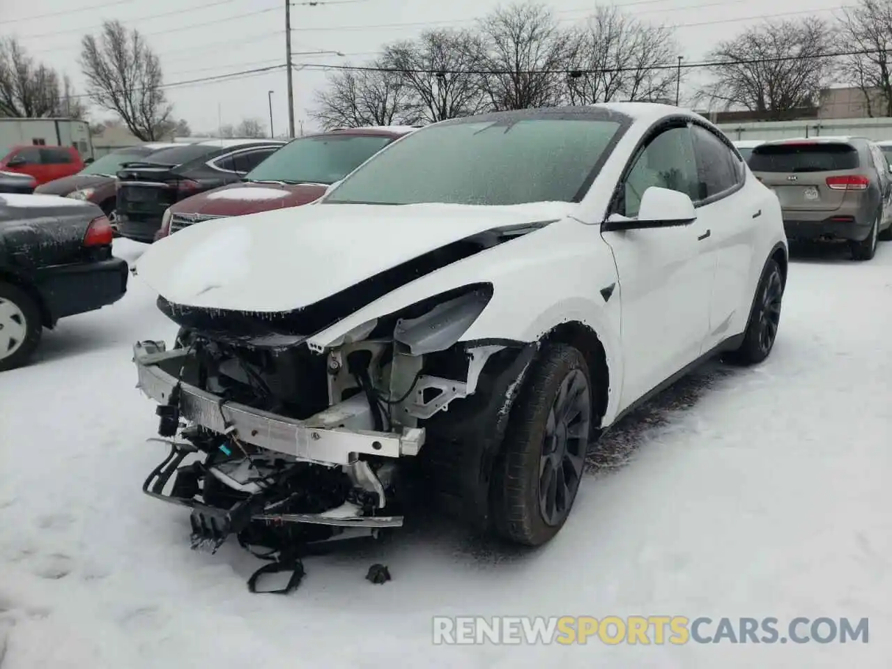 2 Photograph of a damaged car 7SAYGDEE3NF312867 TESLA MODEL Y 2022