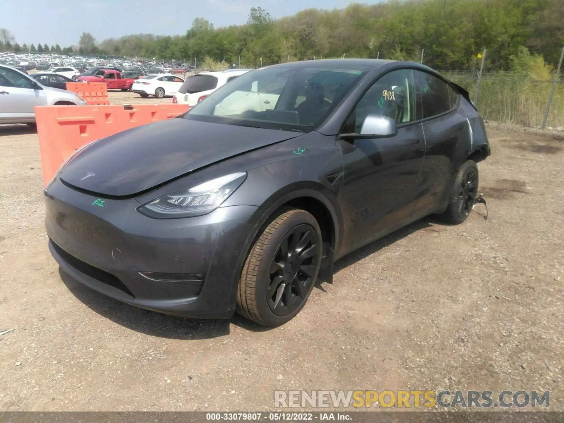 2 Фотография поврежденного автомобиля 7SAYGDEE3NF318068 TESLA MODEL Y 2022