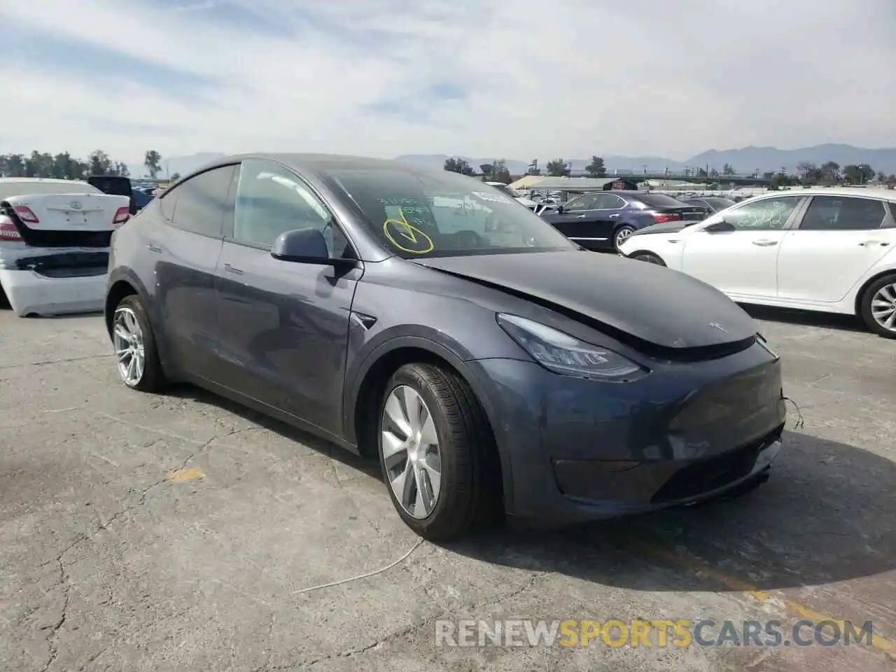 1 Photograph of a damaged car 7SAYGDEE3NF318085 TESLA MODEL Y 2022