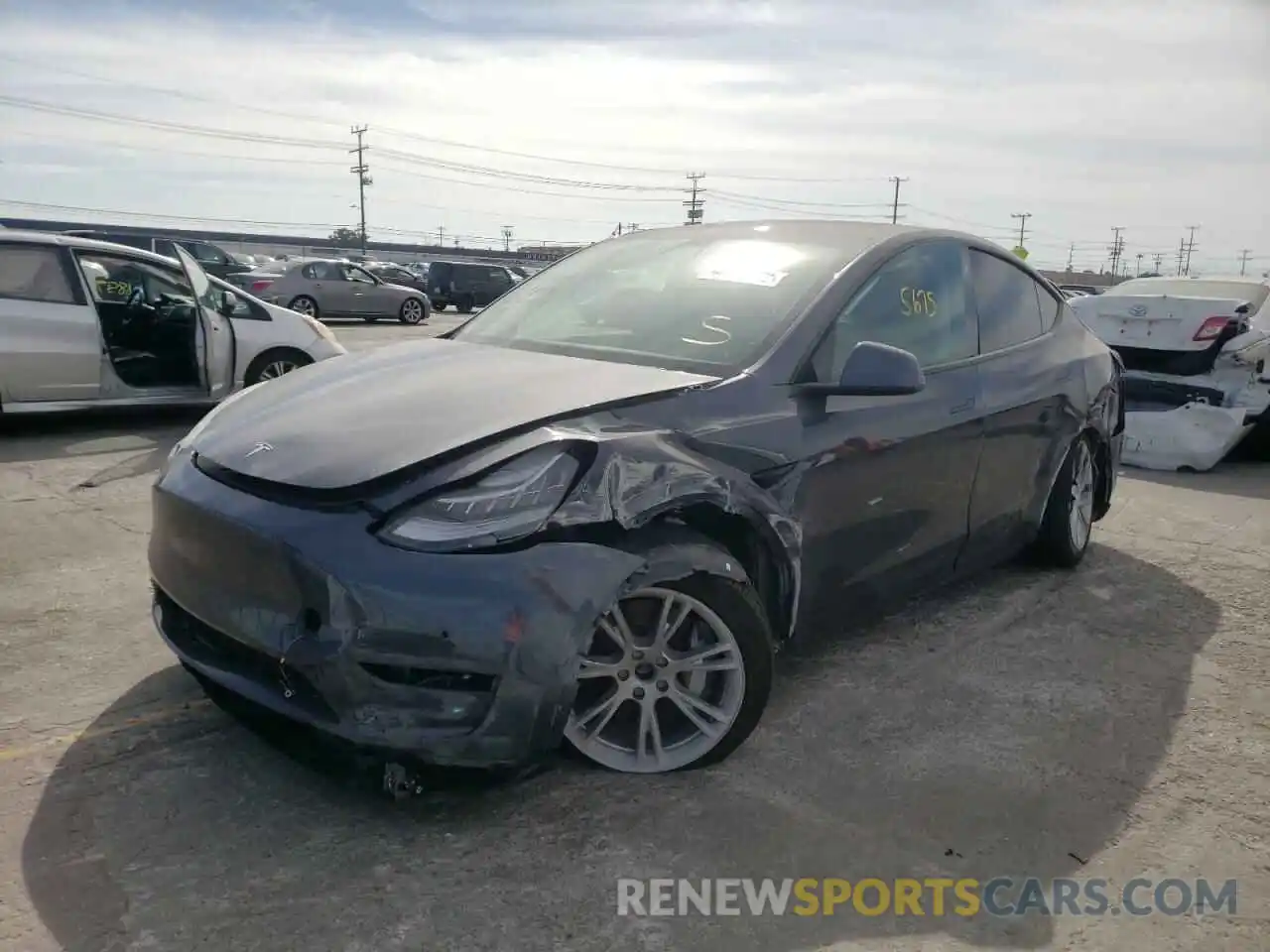 2 Photograph of a damaged car 7SAYGDEE3NF318085 TESLA MODEL Y 2022