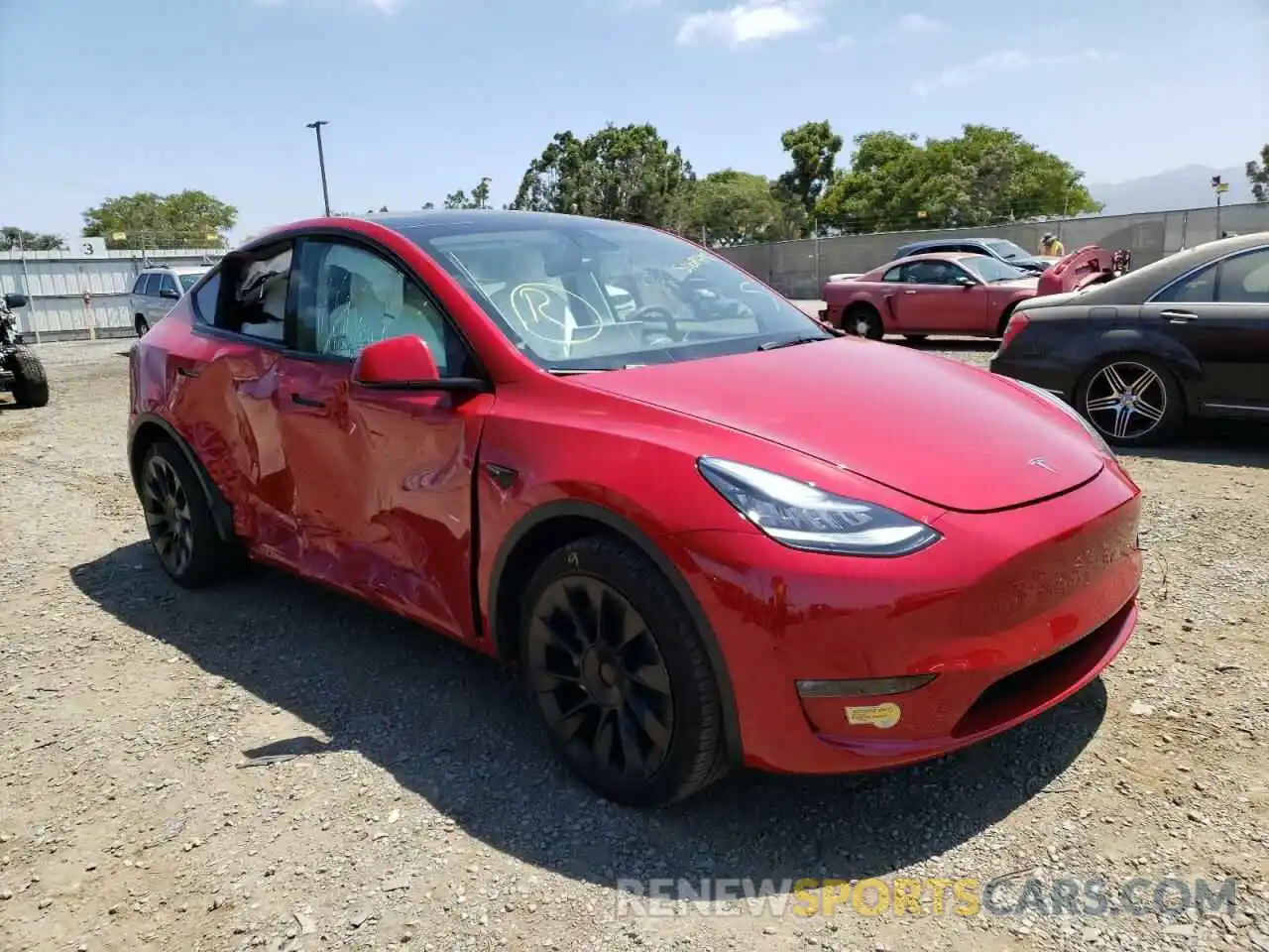 1 Photograph of a damaged car 7SAYGDEE3NF343777 TESLA MODEL Y 2022