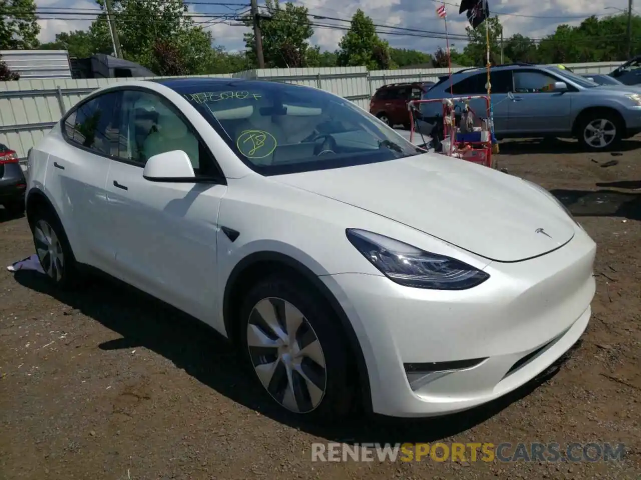 1 Photograph of a damaged car 7SAYGDEE3NF353760 TESLA MODEL Y 2022