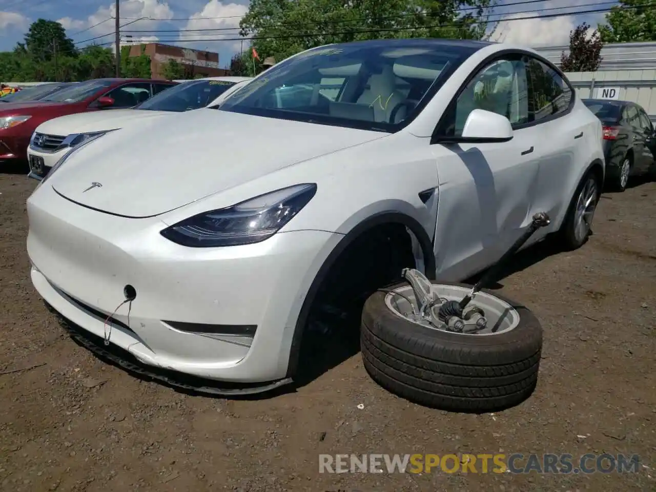 2 Фотография поврежденного автомобиля 7SAYGDEE3NF353760 TESLA MODEL Y 2022