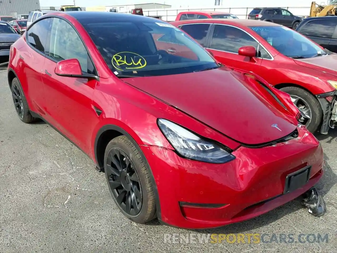 1 Фотография поврежденного автомобиля 7SAYGDEE3NF386824 TESLA MODEL Y 2022