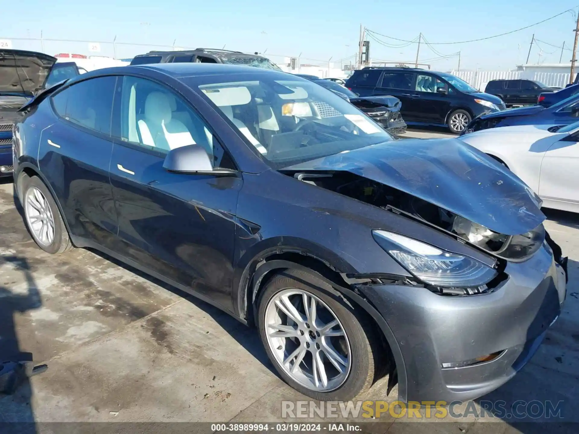 1 Photograph of a damaged car 7SAYGDEE3NF409650 TESLA MODEL Y 2022