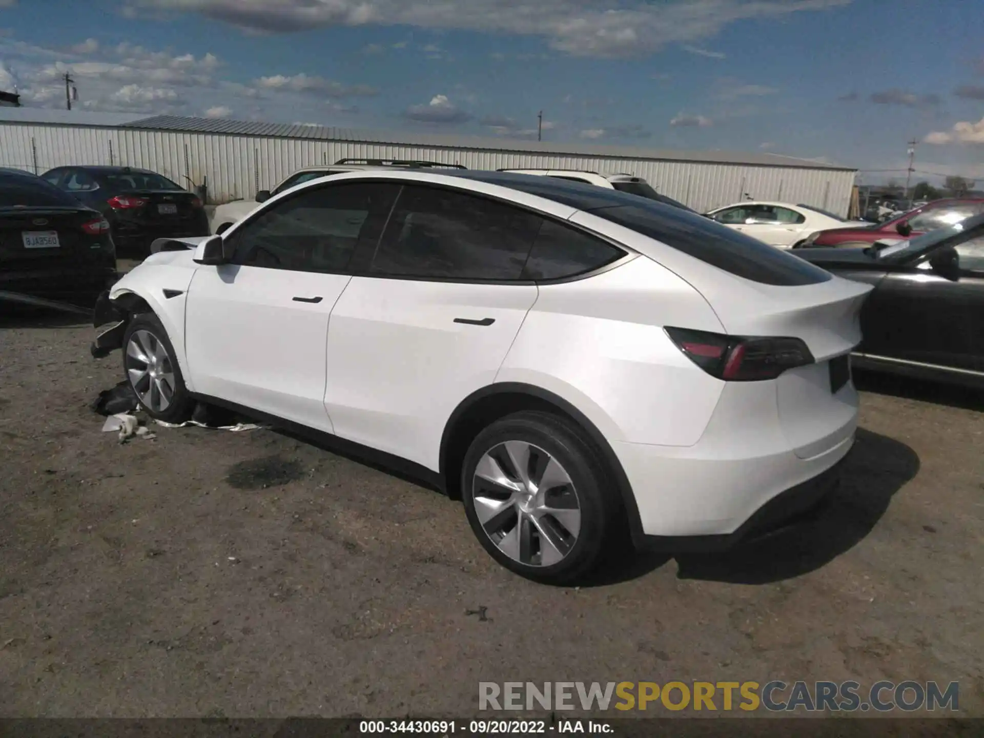 3 Фотография поврежденного автомобиля 7SAYGDEE3NF459822 TESLA MODEL Y 2022