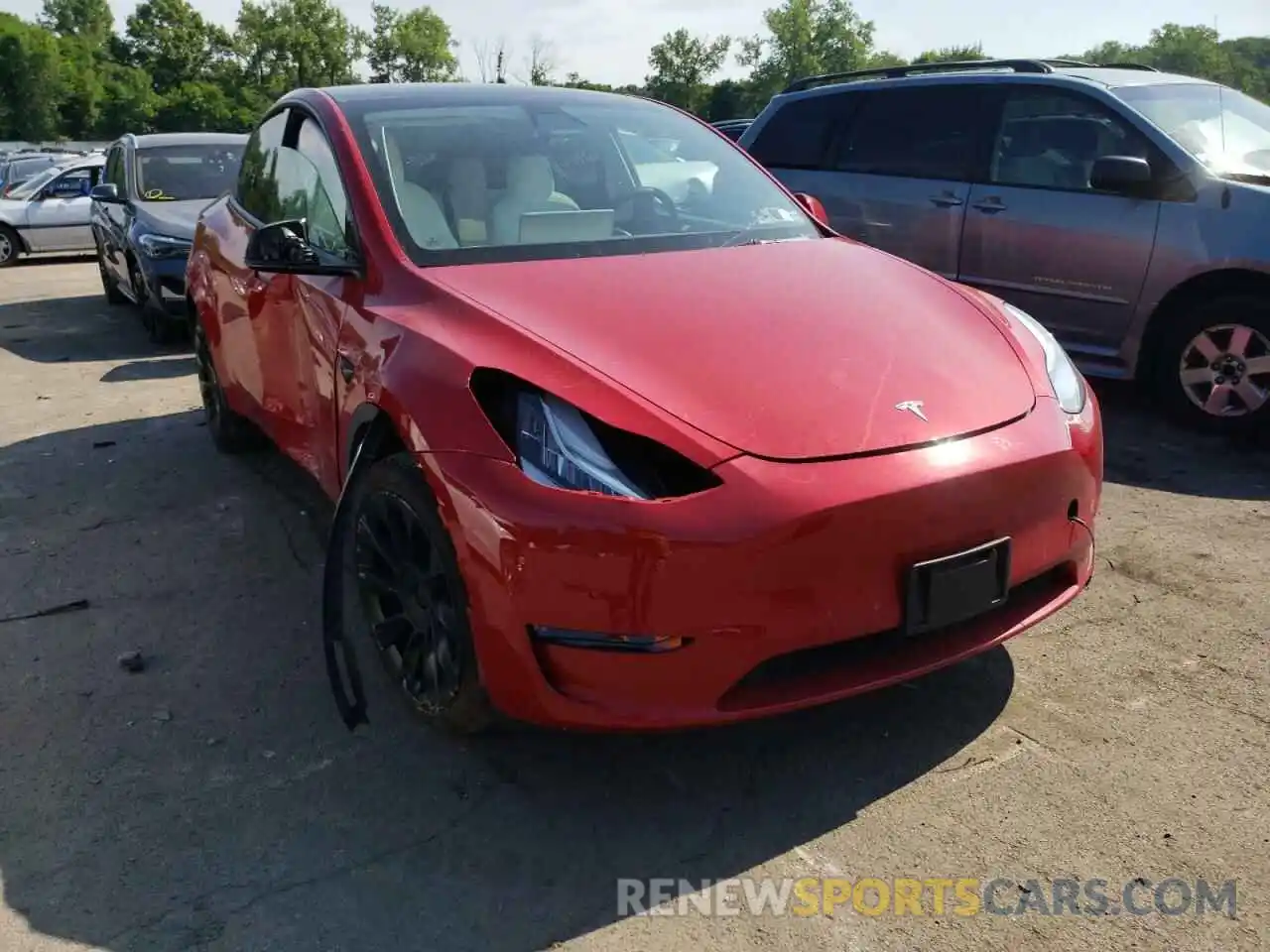 1 Фотография поврежденного автомобиля 7SAYGDEE4NF312635 TESLA MODEL Y 2022