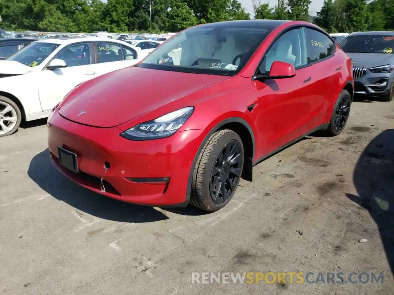 2 Фотография поврежденного автомобиля 7SAYGDEE4NF312635 TESLA MODEL Y 2022