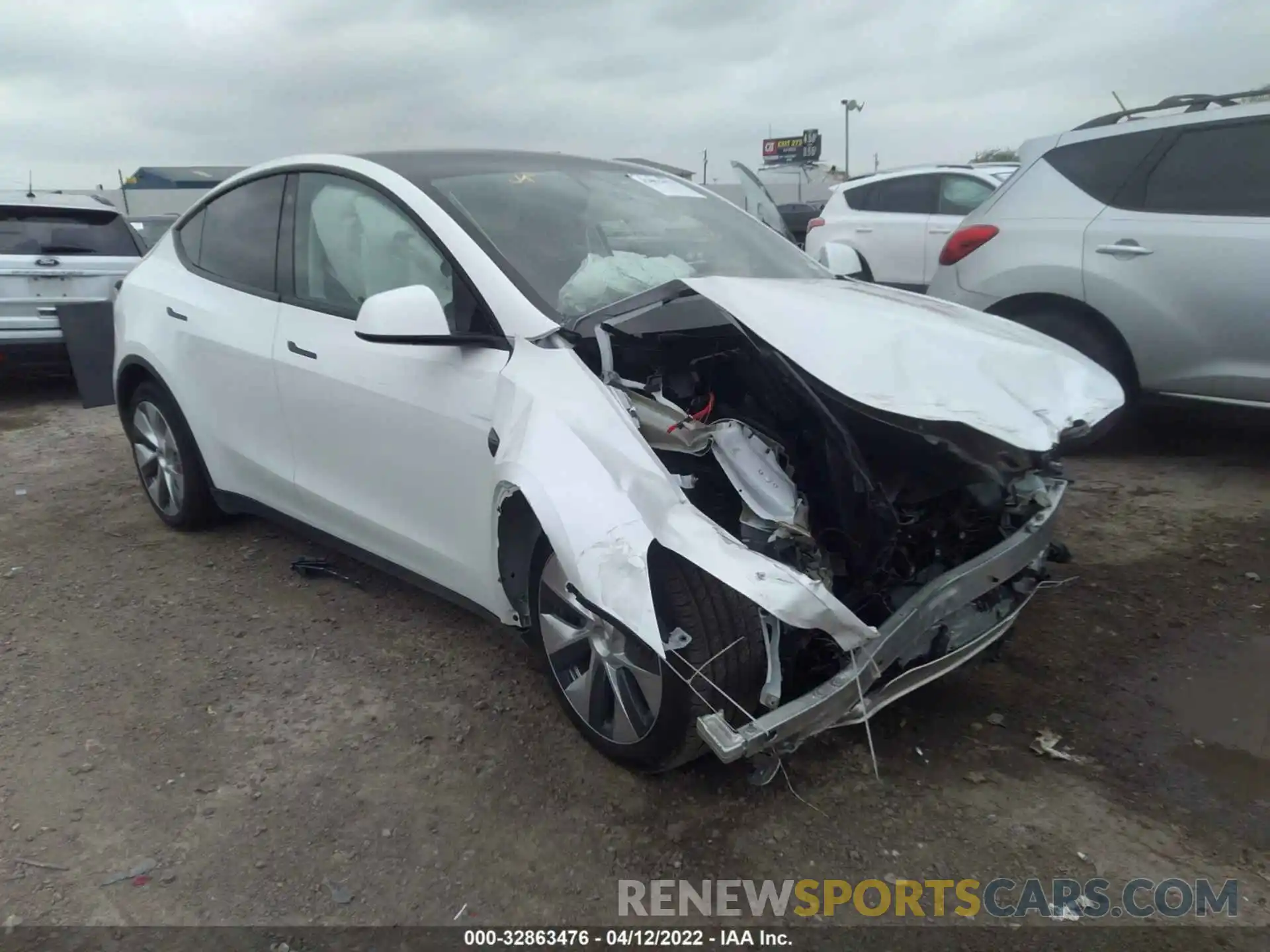 1 Photograph of a damaged car 7SAYGDEE4NF315356 TESLA MODEL Y 2022