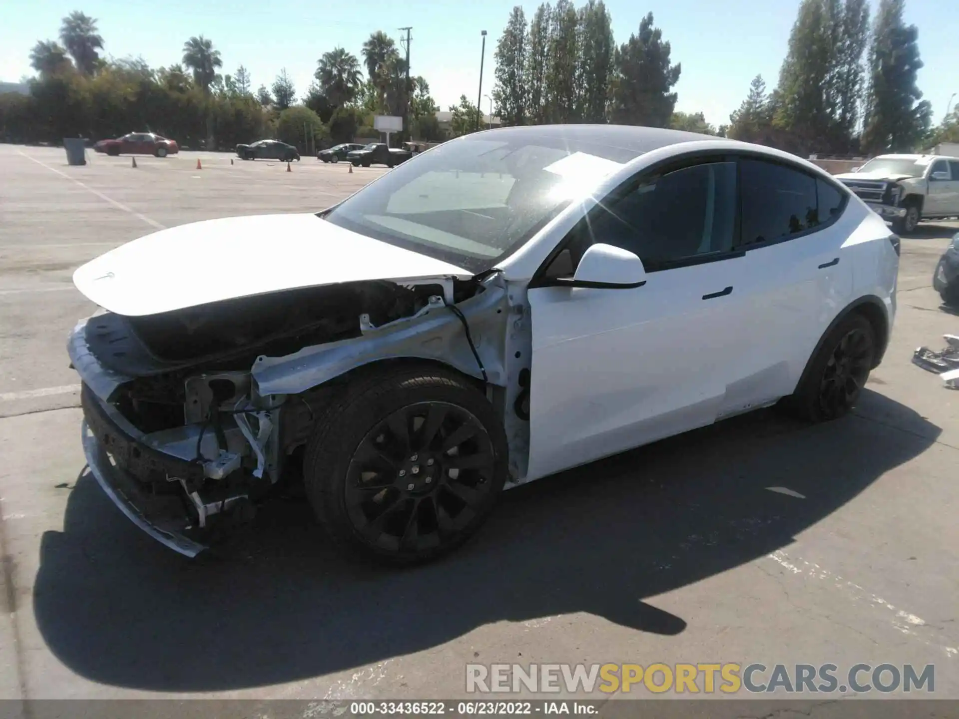 2 Photograph of a damaged car 7SAYGDEE4NF345411 TESLA MODEL Y 2022