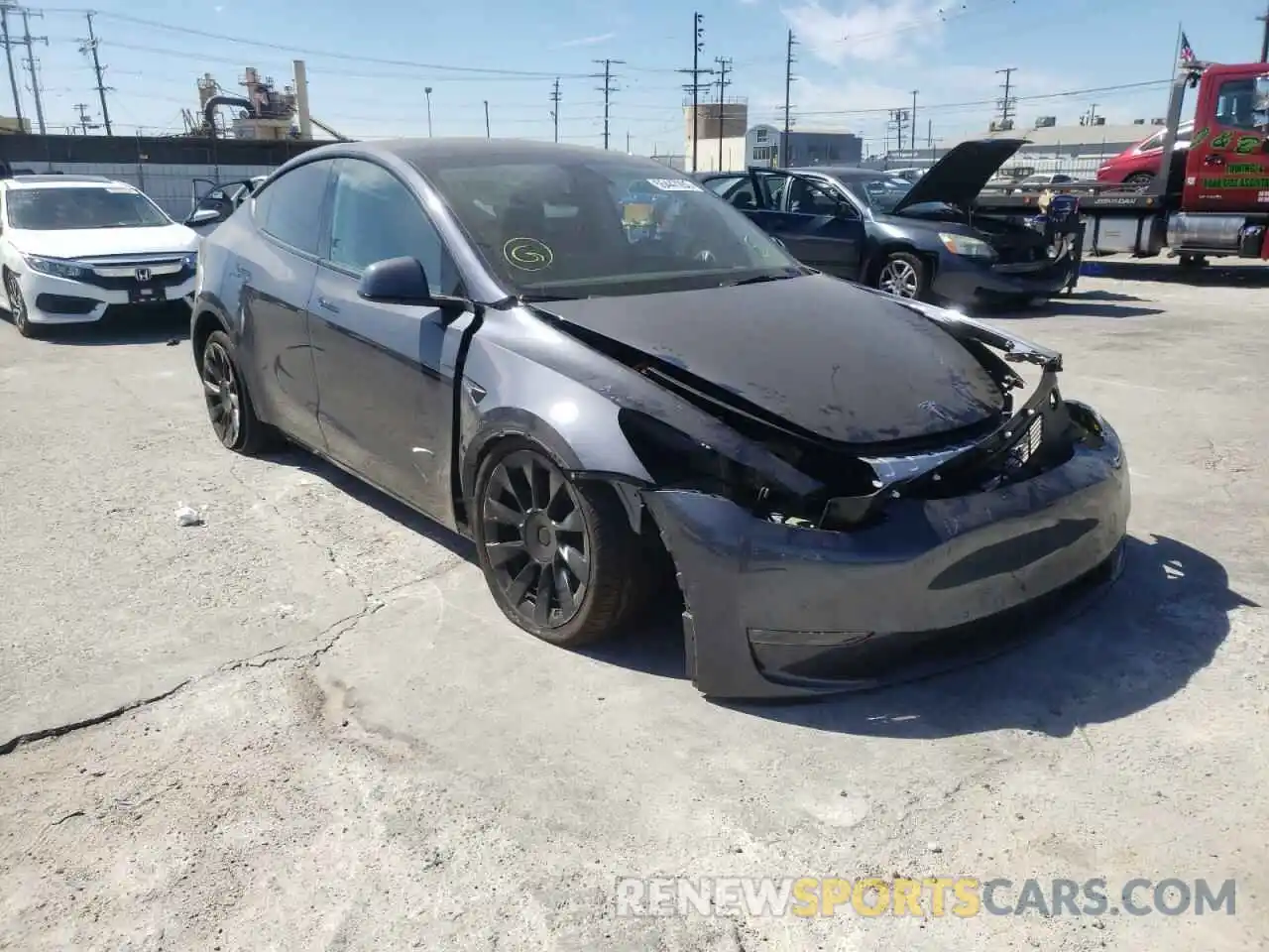 1 Photograph of a damaged car 7SAYGDEE4NF371071 TESLA MODEL Y 2022