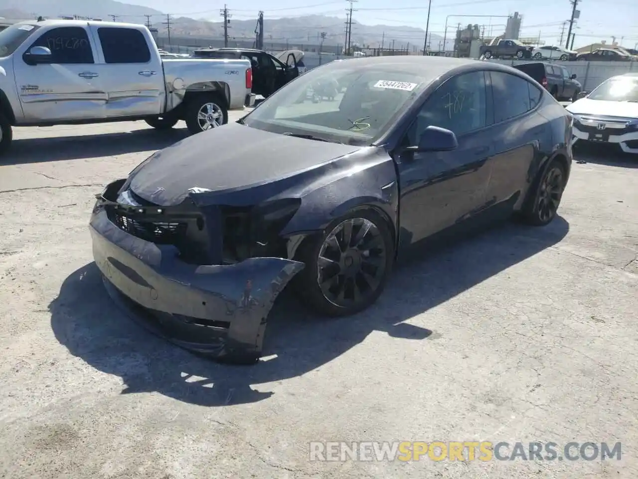 2 Photograph of a damaged car 7SAYGDEE4NF371071 TESLA MODEL Y 2022