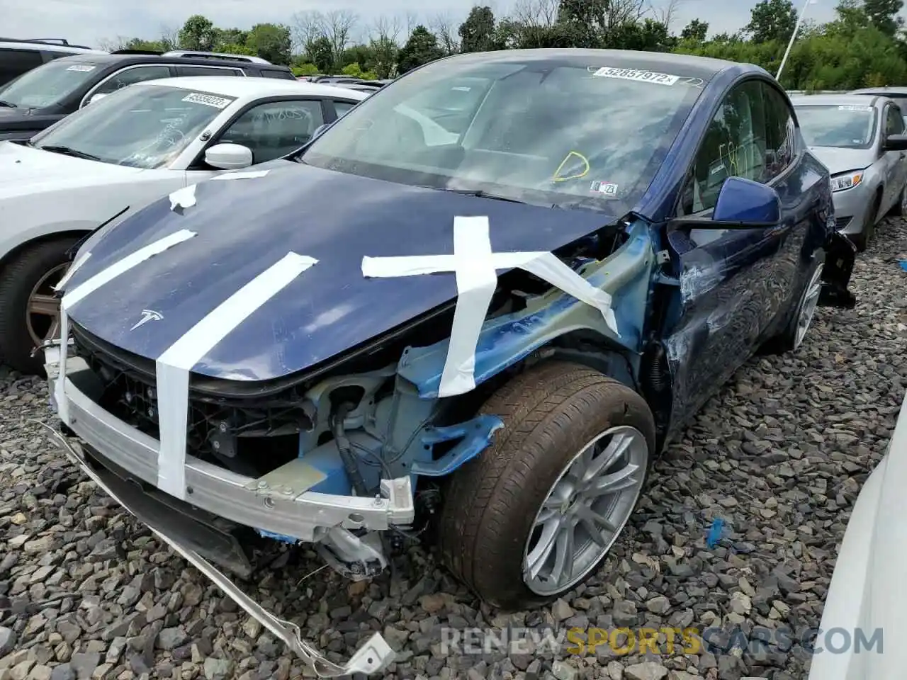 2 Photograph of a damaged car 7SAYGDEE4NF398707 TESLA MODEL Y 2022